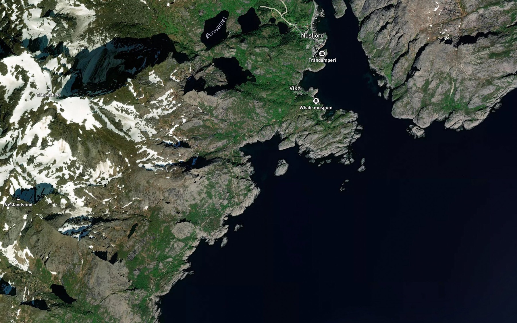 Satellite map of the Lyrvika