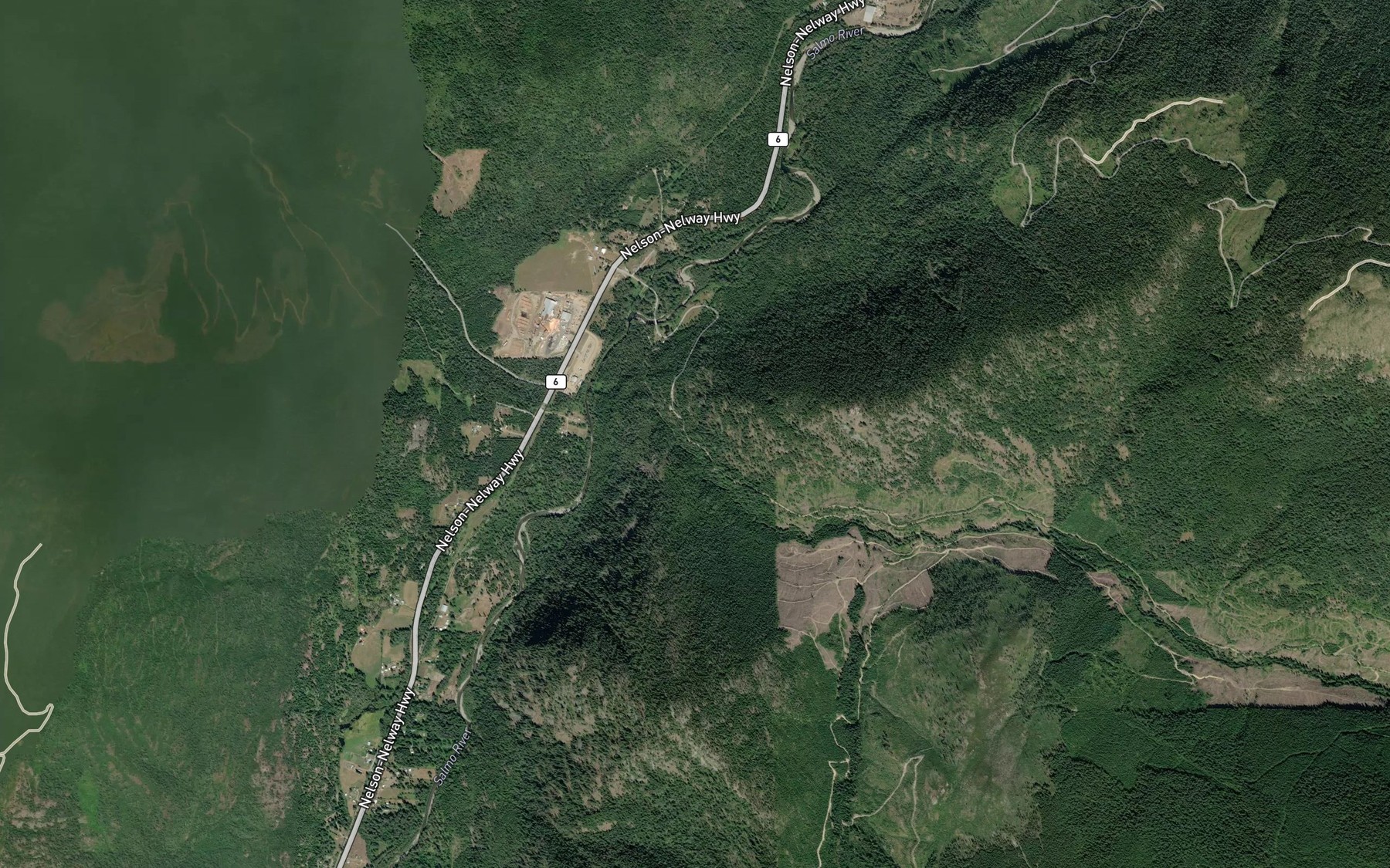 Satellite map of the Hidden Creek