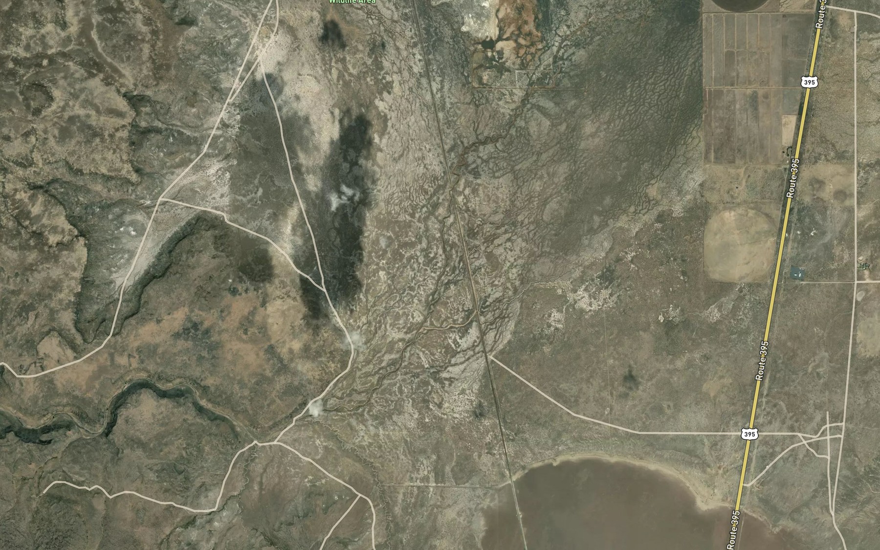 Satellite map of the Snowstorm Creek