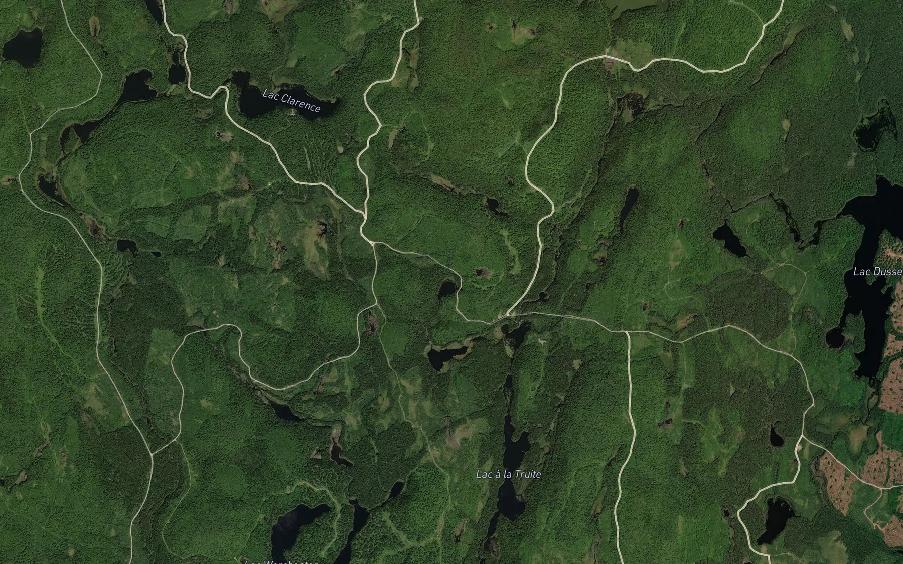 Satellite map of the Lac Hebert
