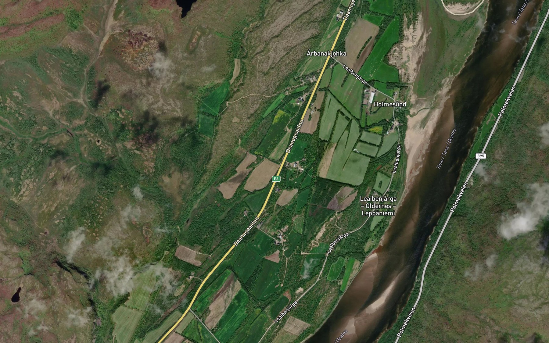 Satellite map of the Gornetjohka