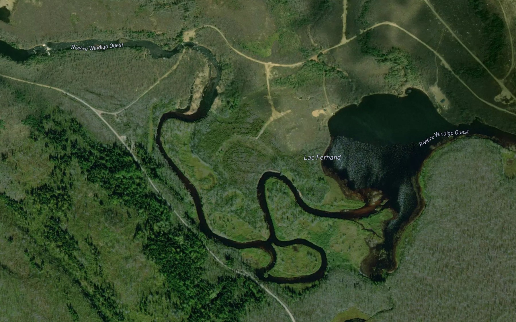 Satellite map of the Lac Fernand