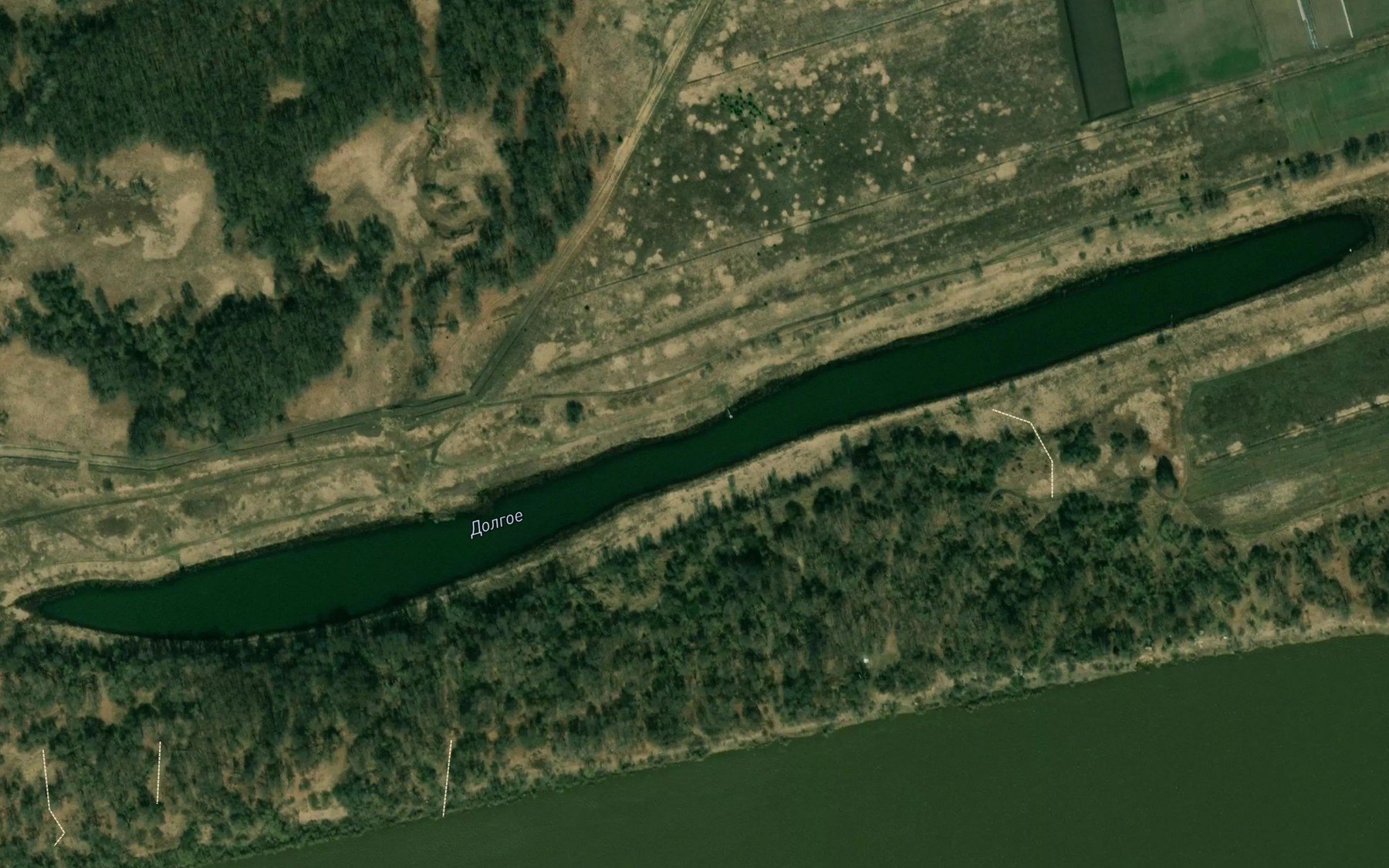 Satellite map of the Ozero Dolgoye