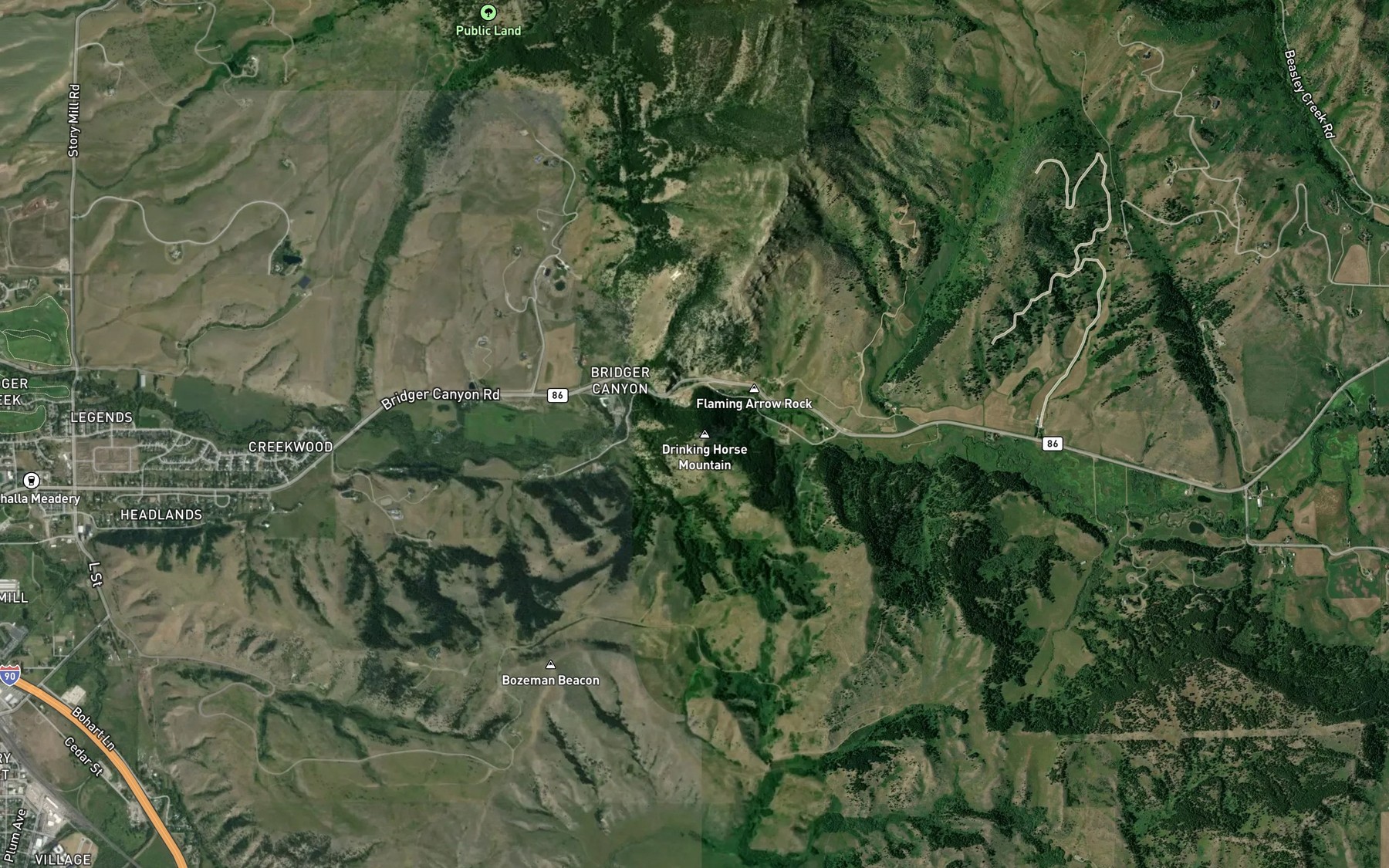 Satellite map of the 01S06E34CA__01 Spring