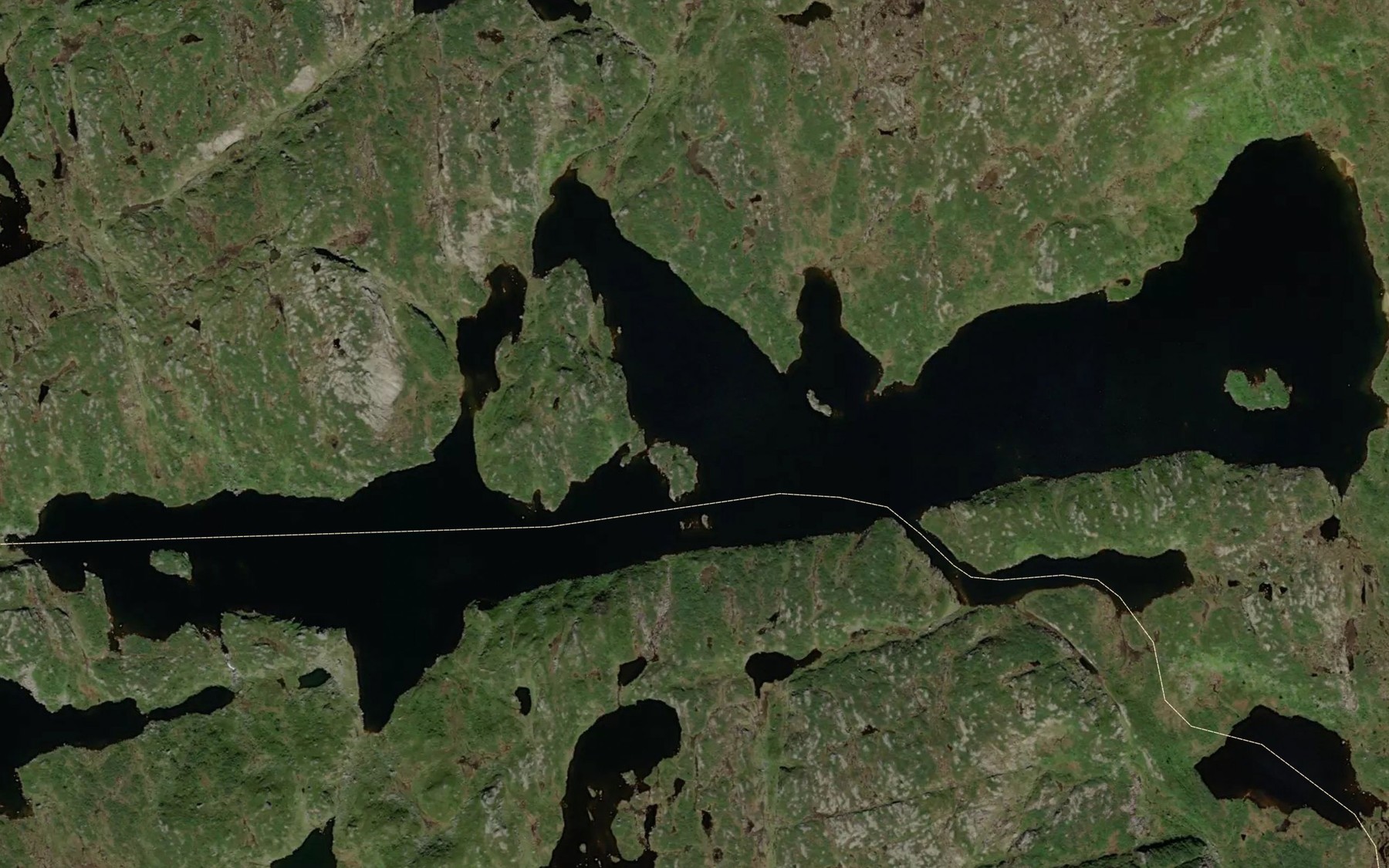 Satellite map of the Austre Langsvatnet