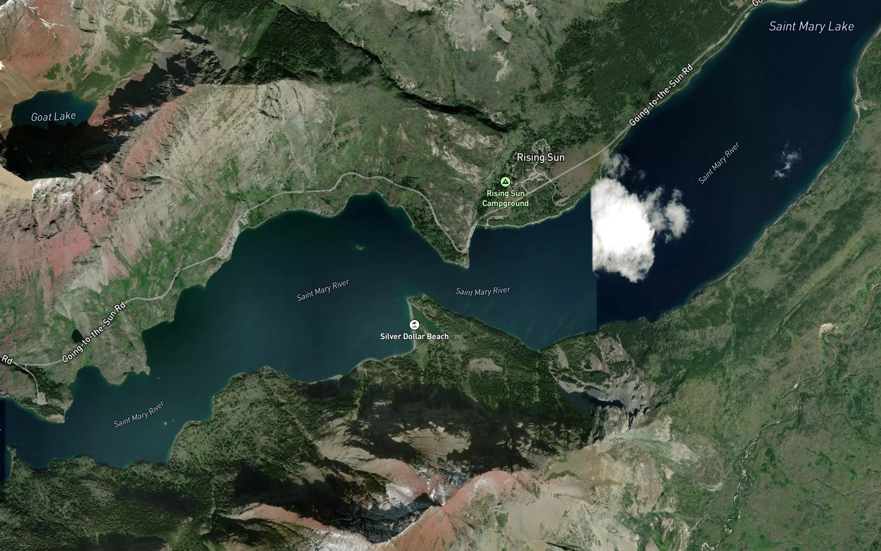 Satellite map of the The Narrows