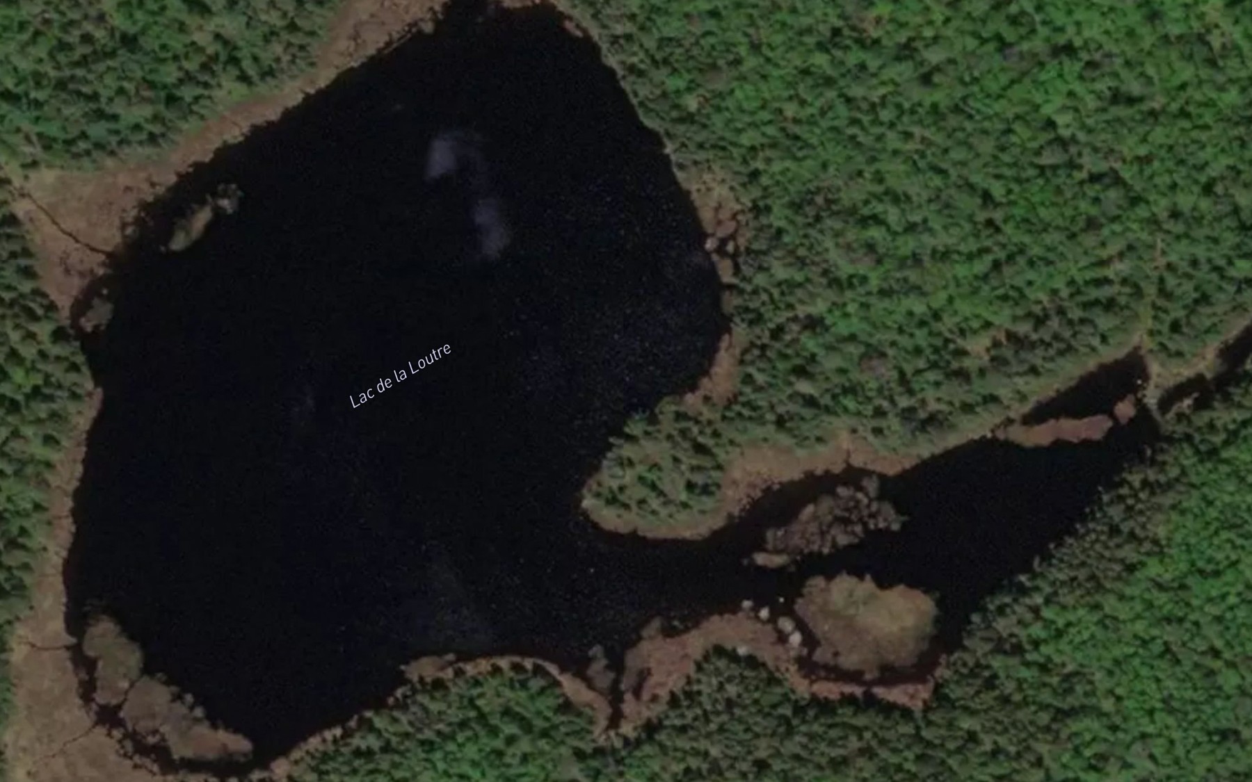 Satellite map of the Lac de la Loutre