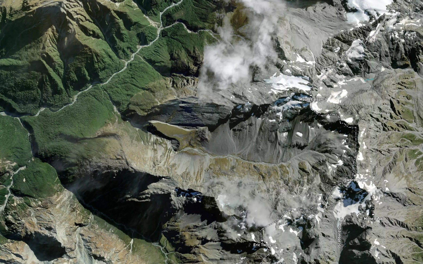 Satellite map of the Prospectors Creek