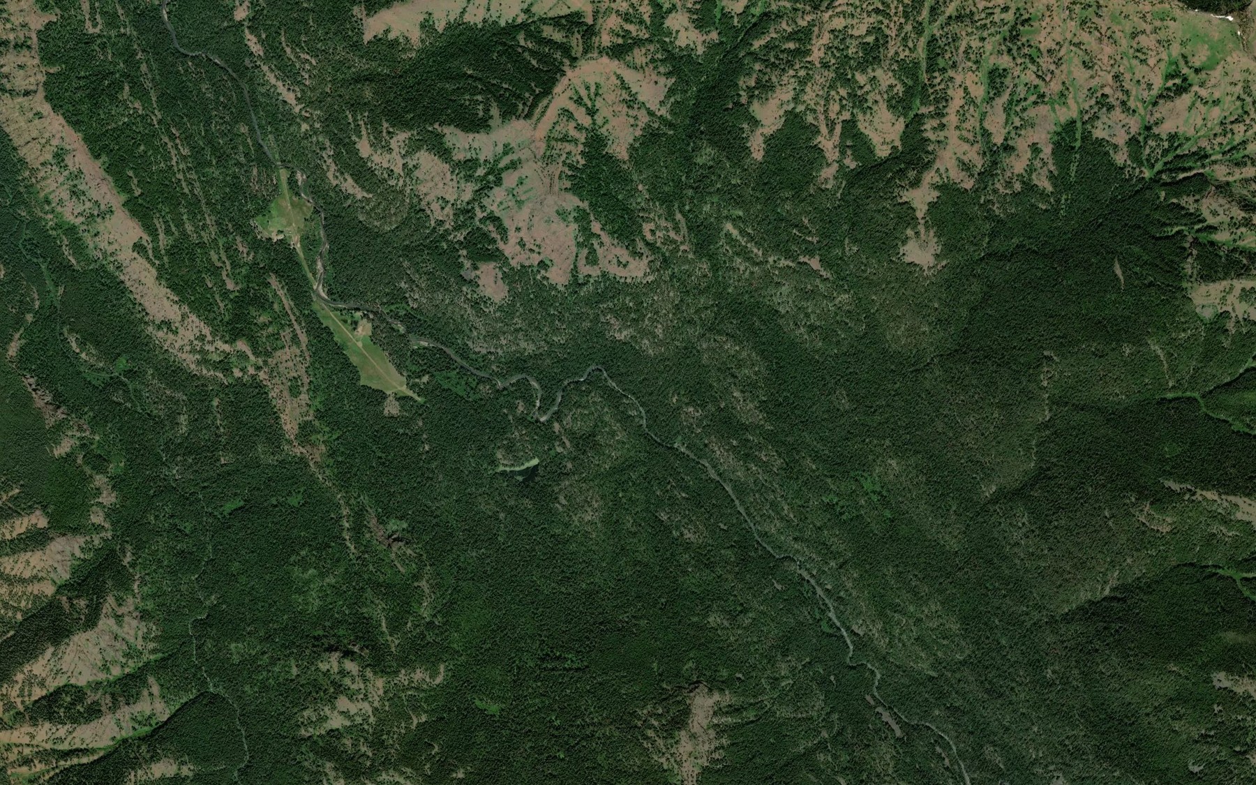 Satellite map of the Wallowa Creek