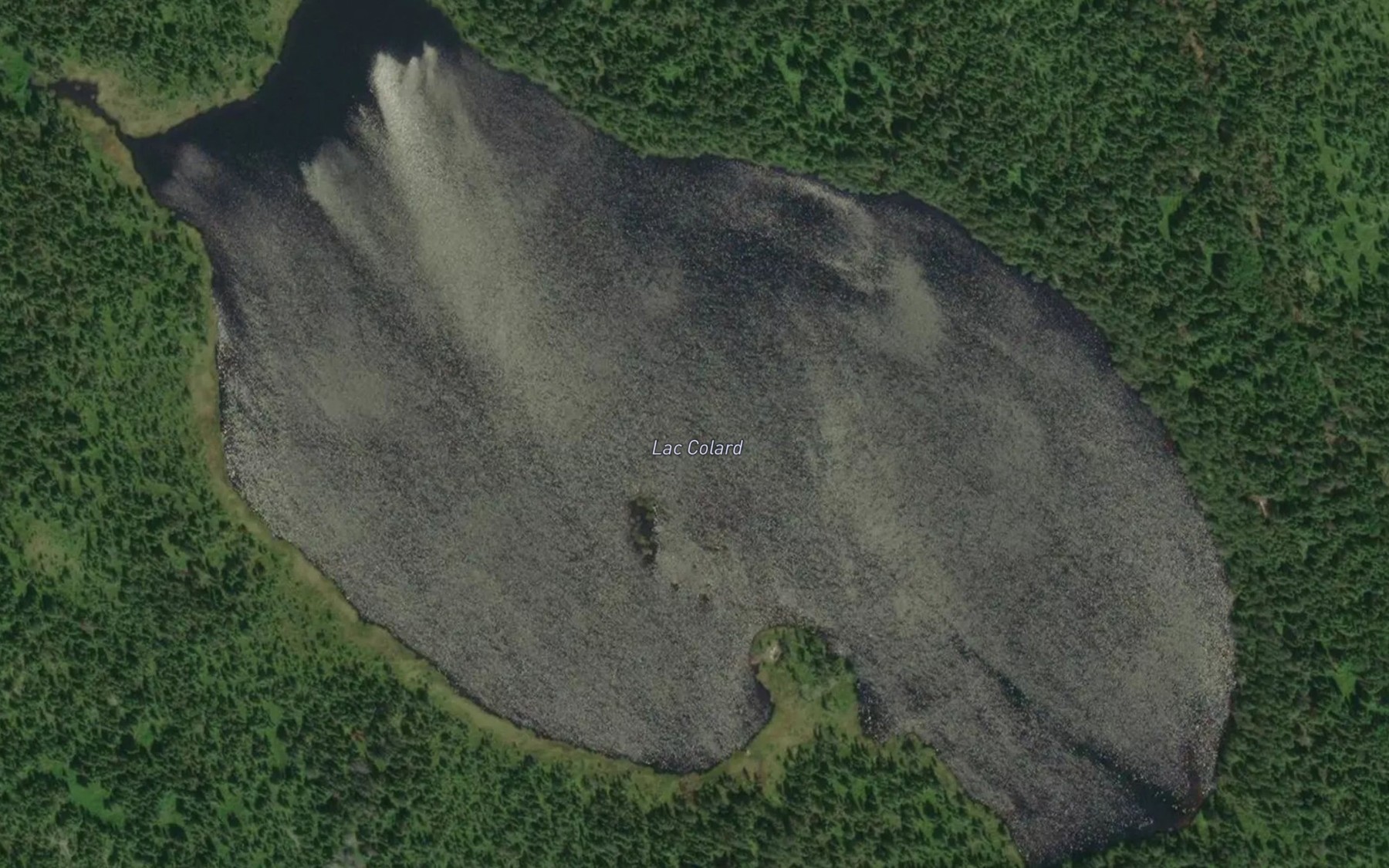 Satellite map of the Lac Colard