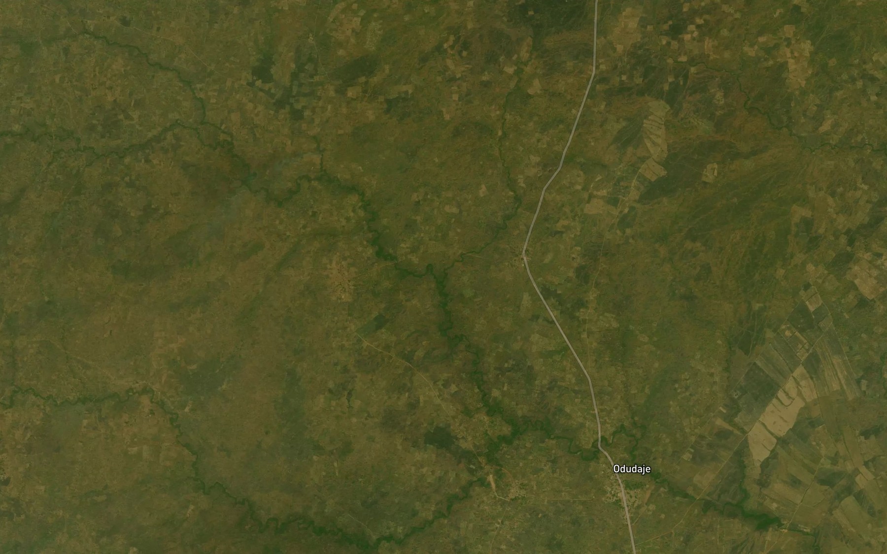 Satellite map of the River Okpamaju