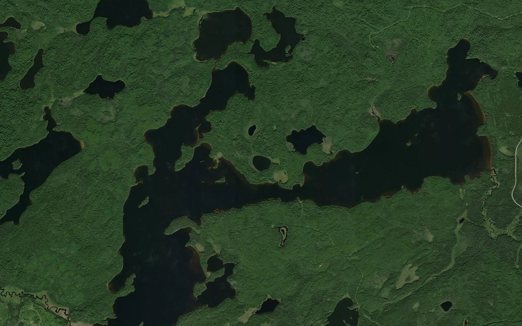 Satellite map of the Minnow Lake