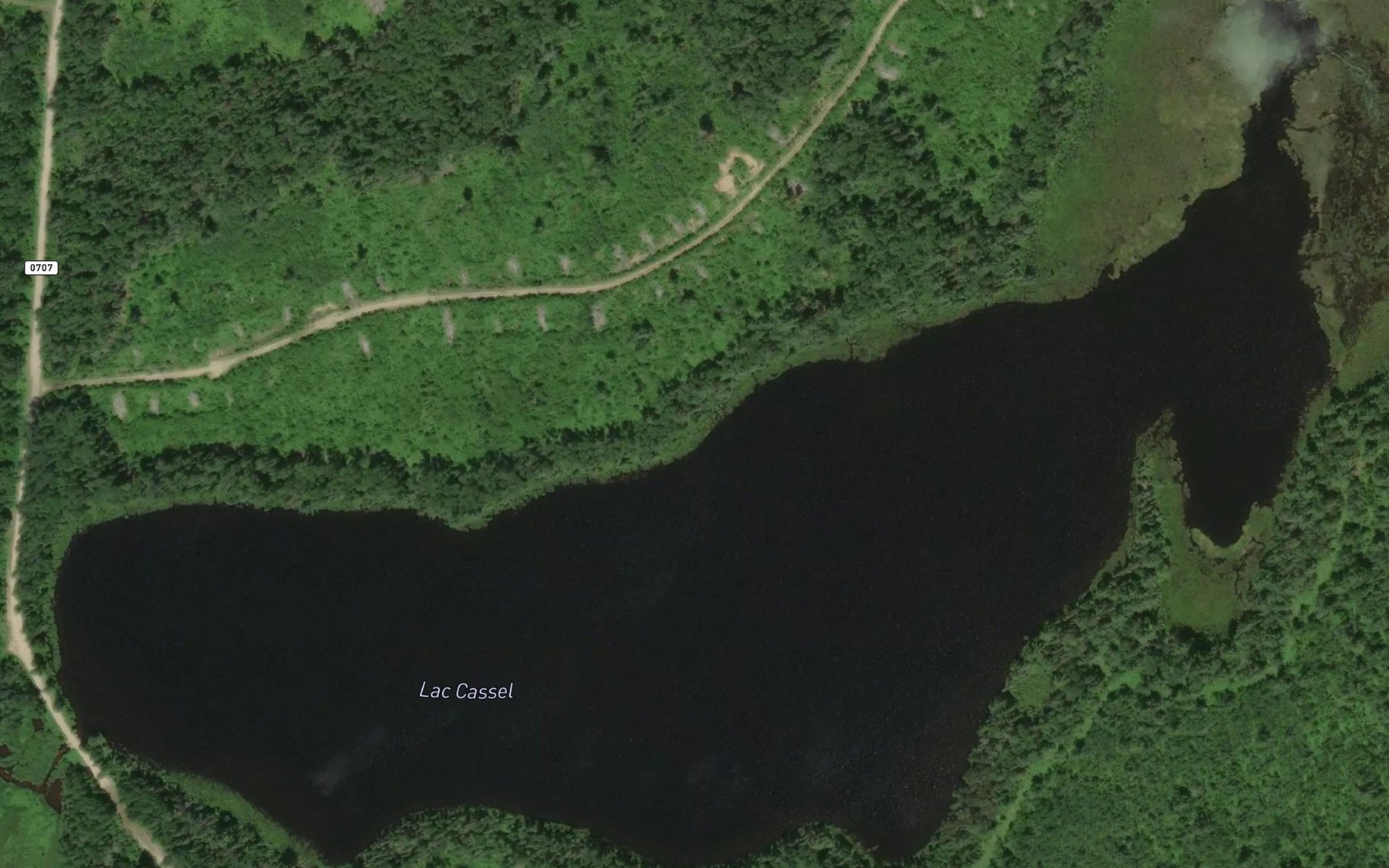 Satellite map of the Lac Cassel