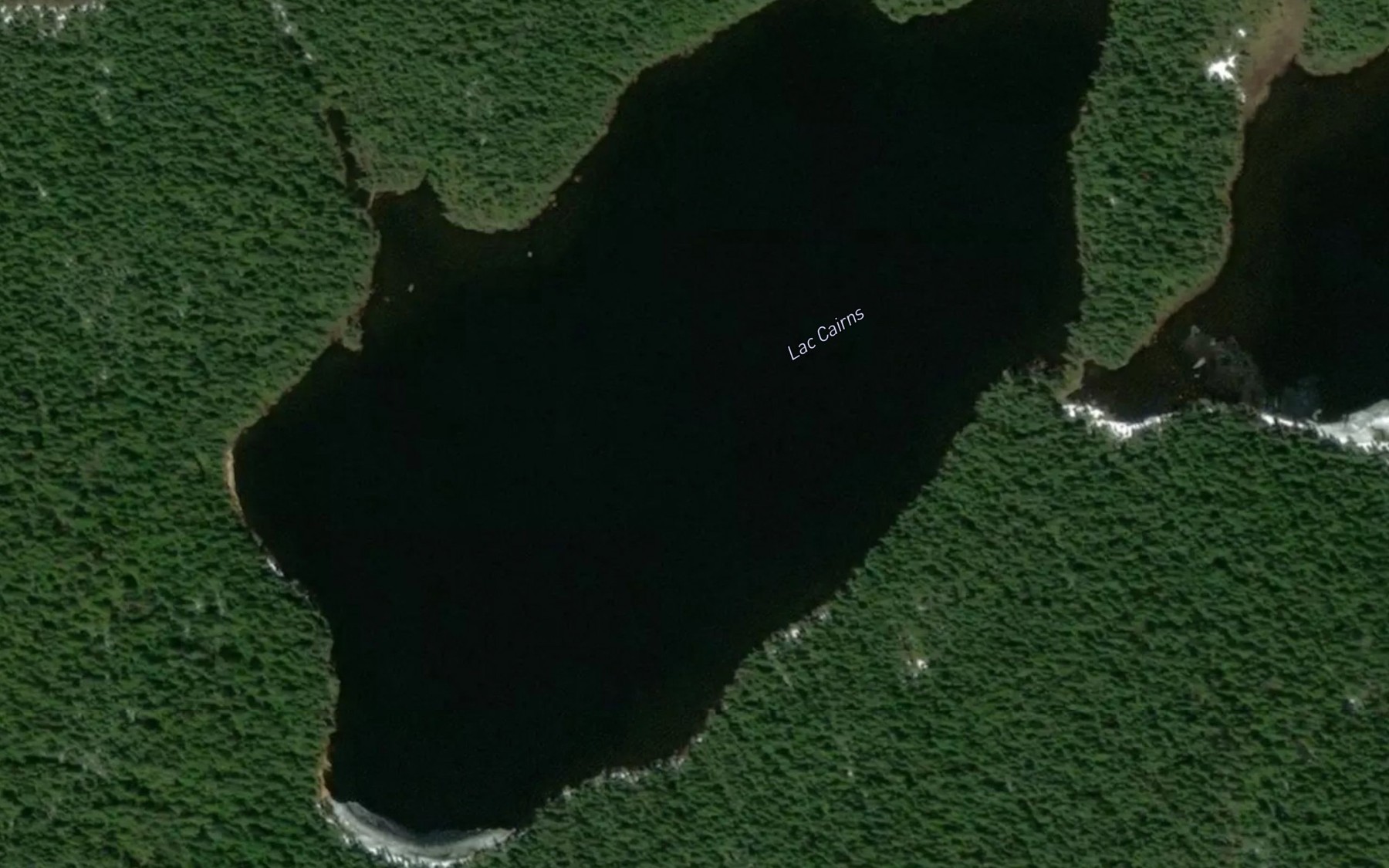 Satellite map of the Lac Cairns
