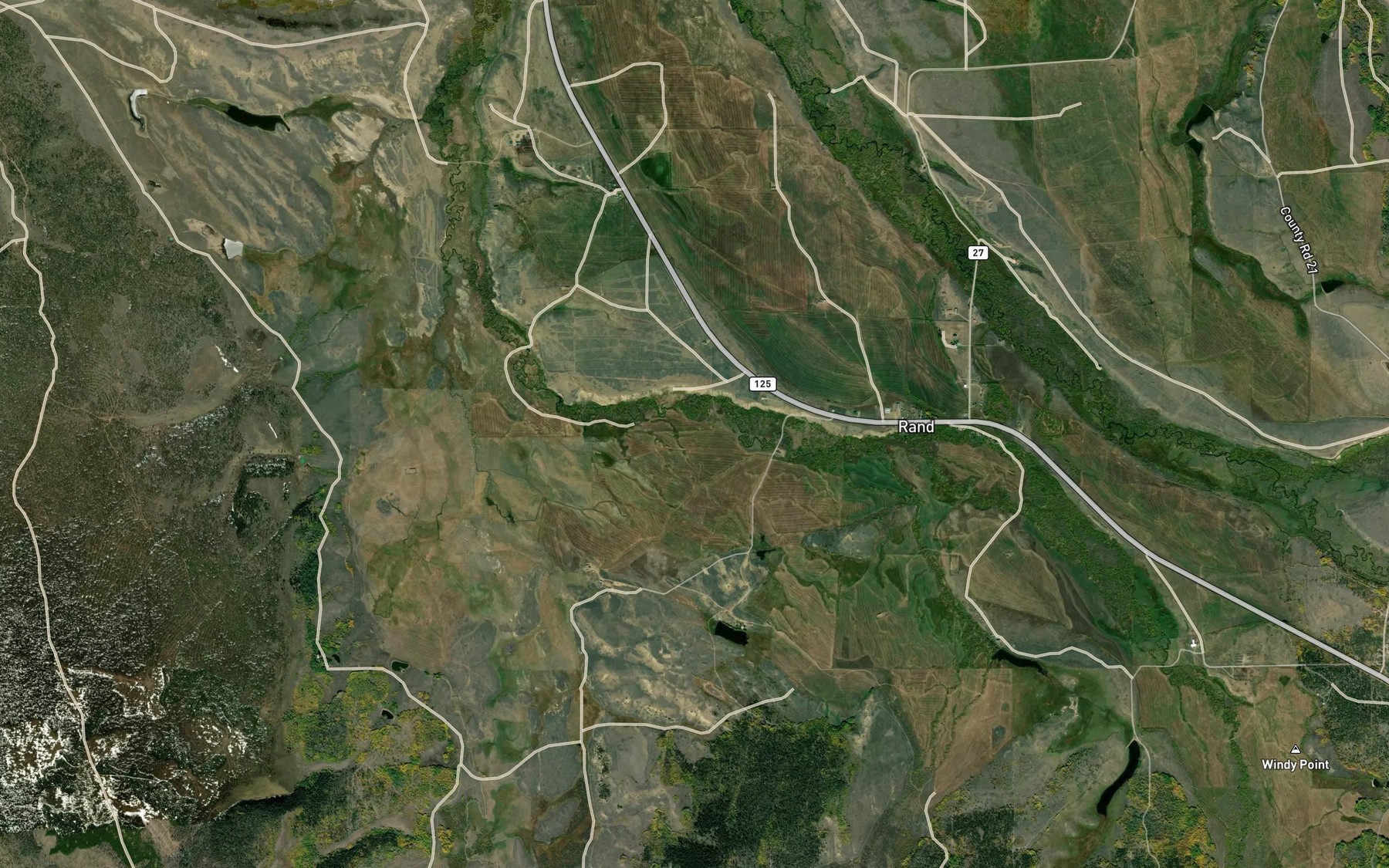 Satellite map of the Last Chance Ditch