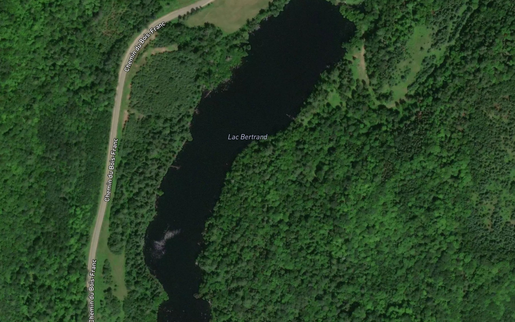 Satellite map of the Lac Bertrand