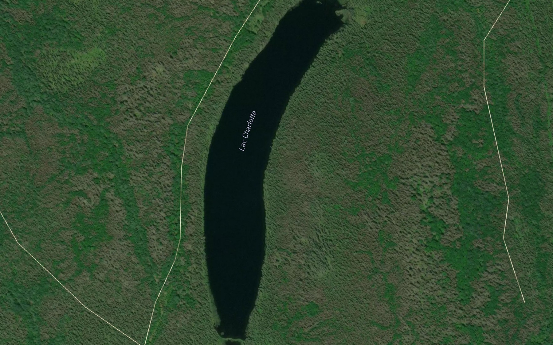 Satellite map of the Lac Charlotte