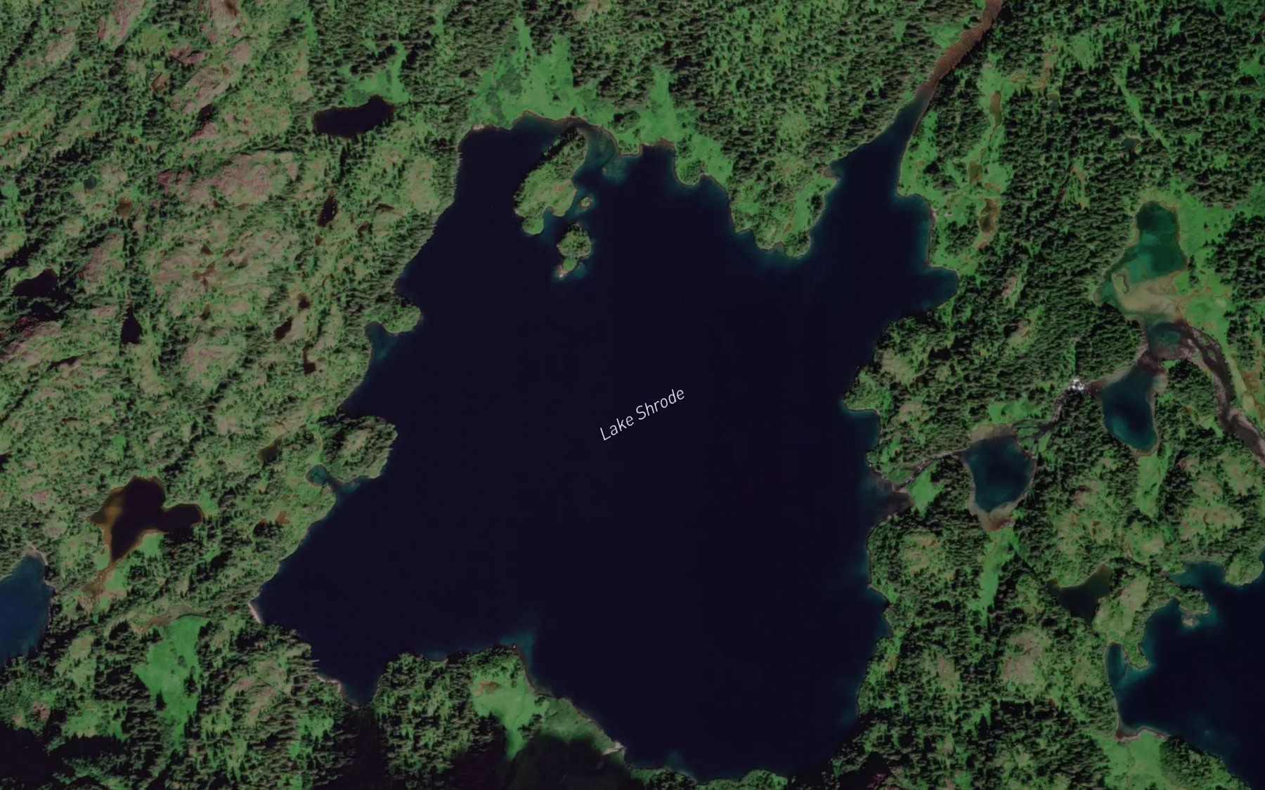 Satellite map of the Lake Shrode
