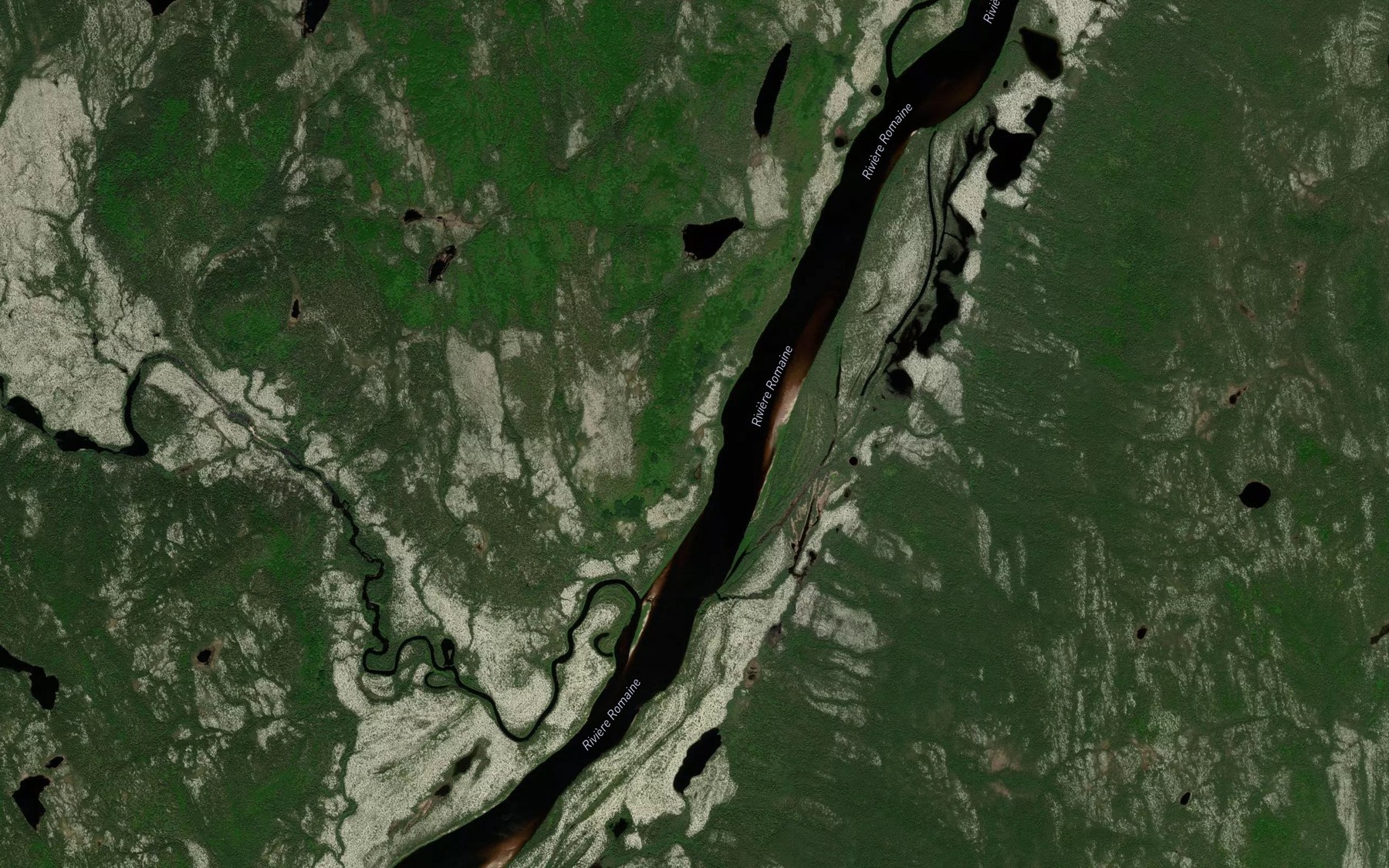 Satellite map of the Ruisseau Katahtauatshupunan