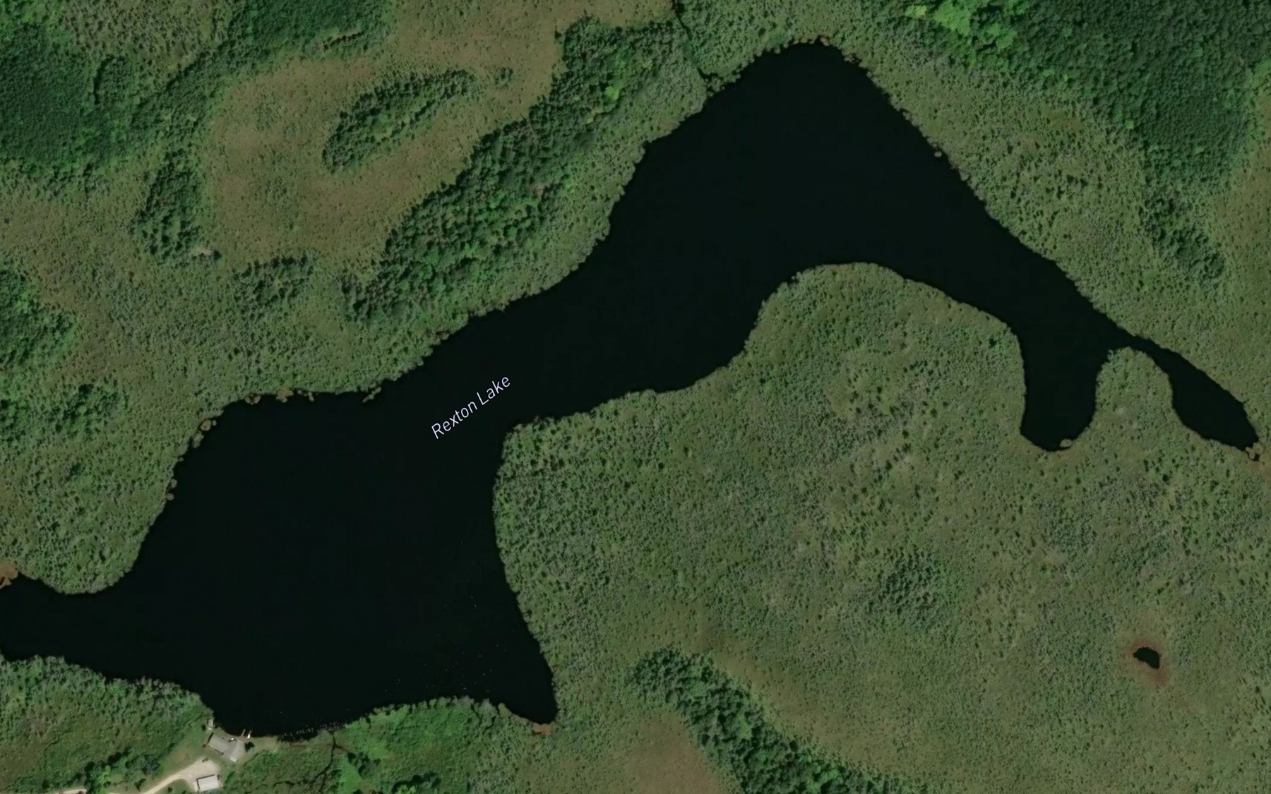 Satellite map of the Rexton Lake