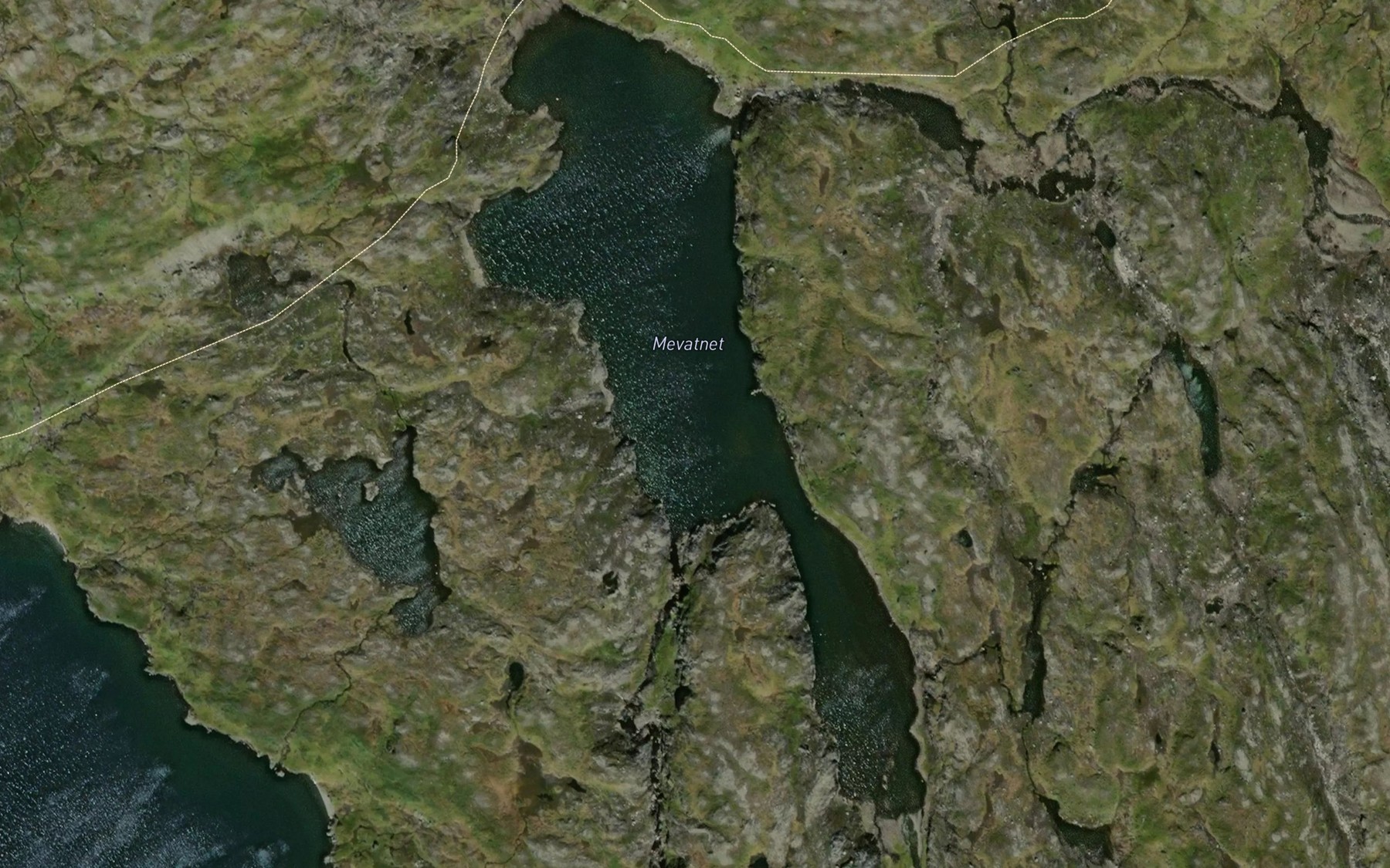 Satellite map of the Mevatnet
