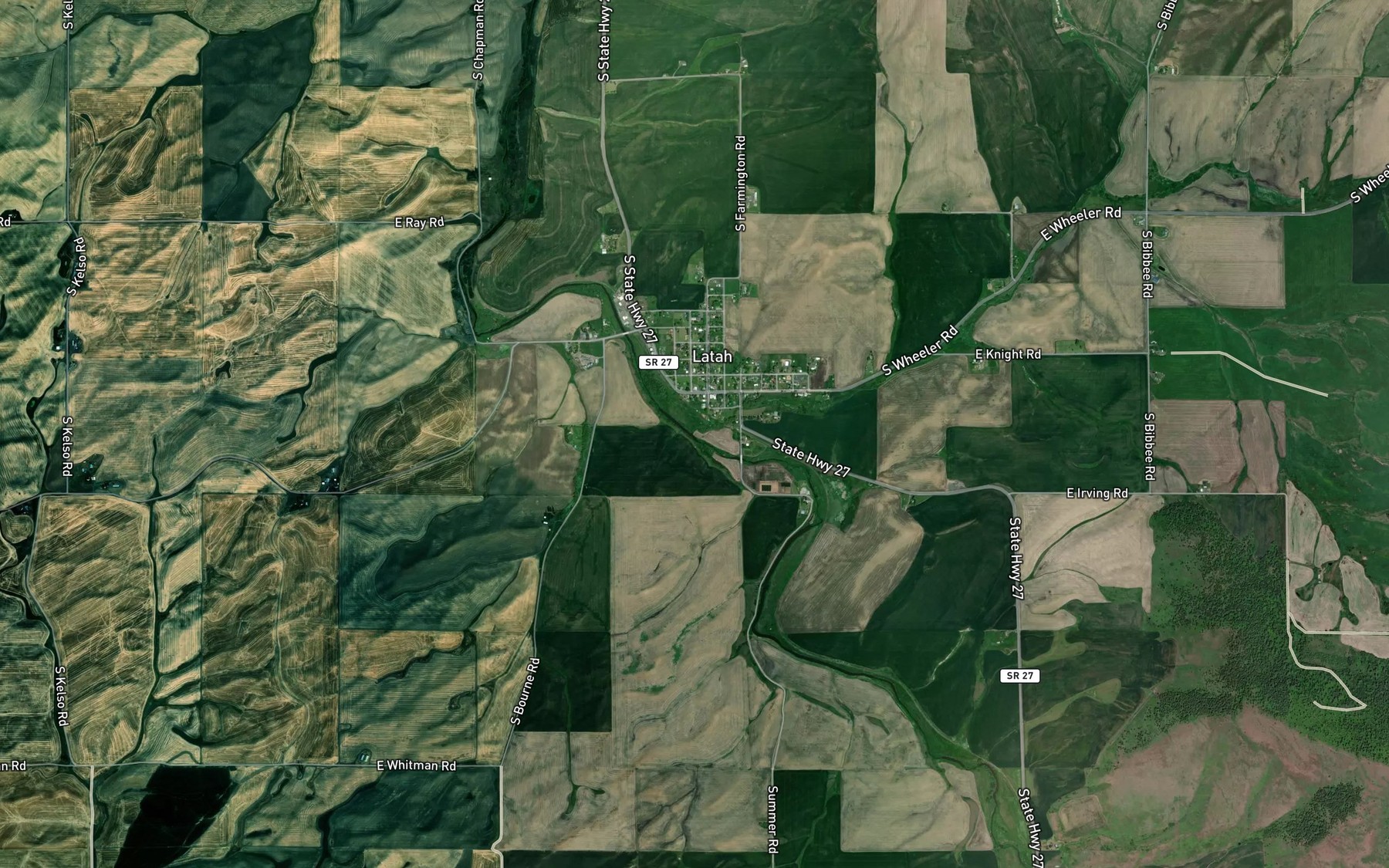 Satellite map of the Cove Creek