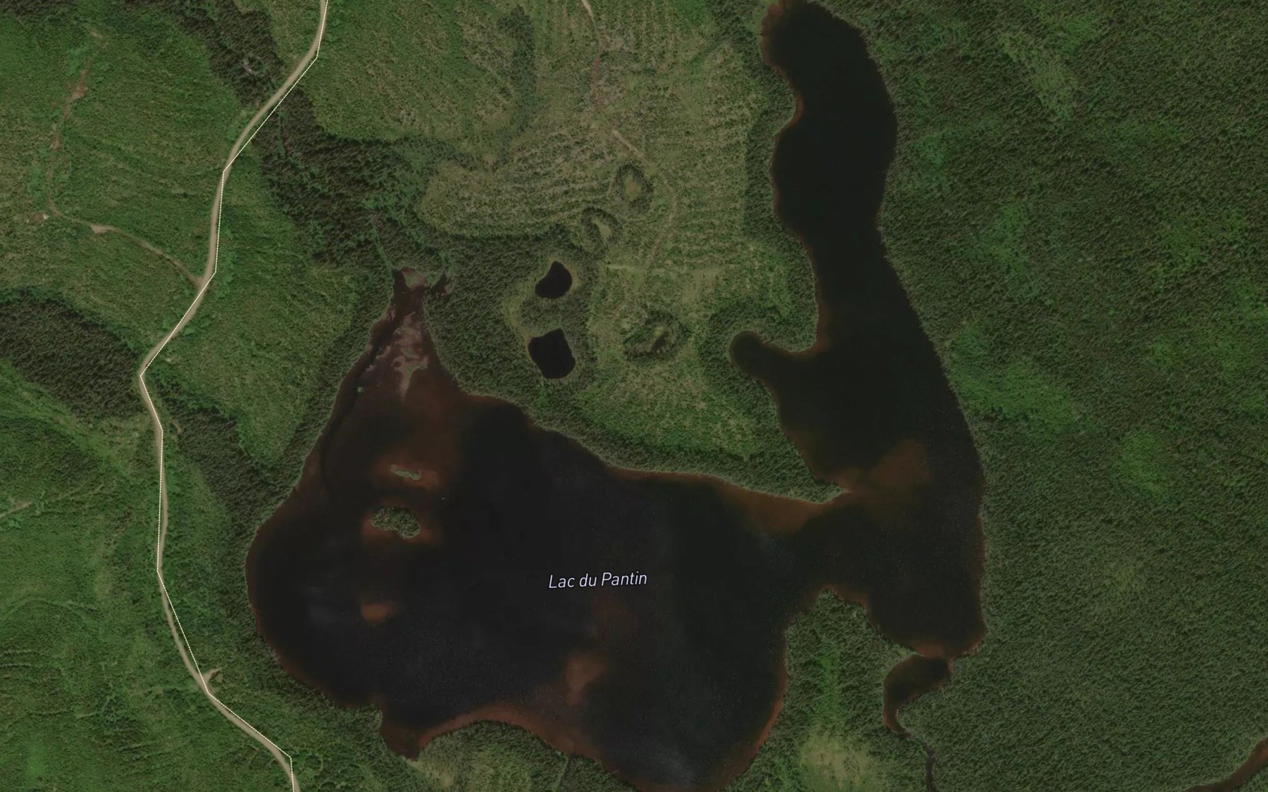 Satellite map of the Lac du Pantin