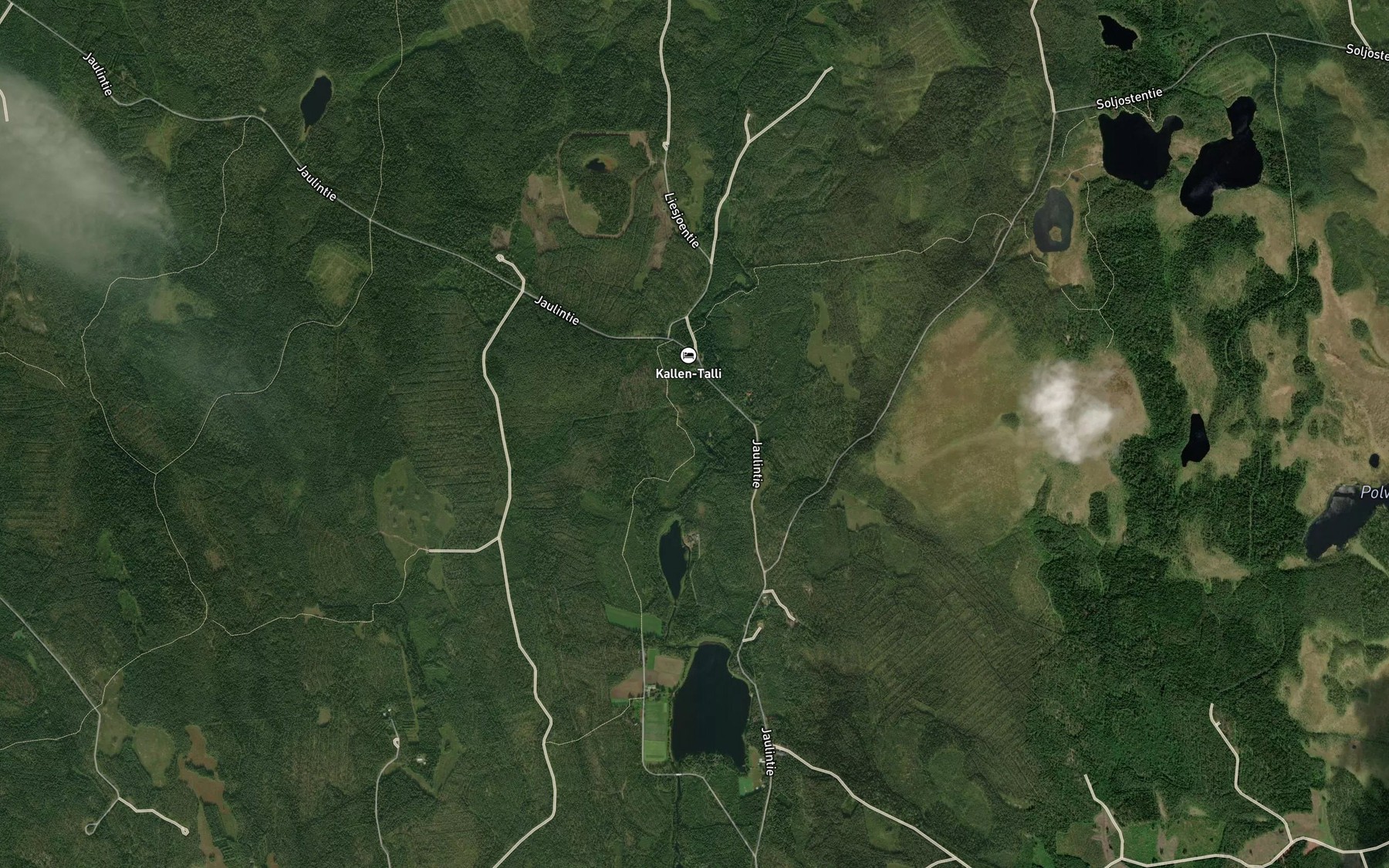 Satellite map of the Pitkakoski