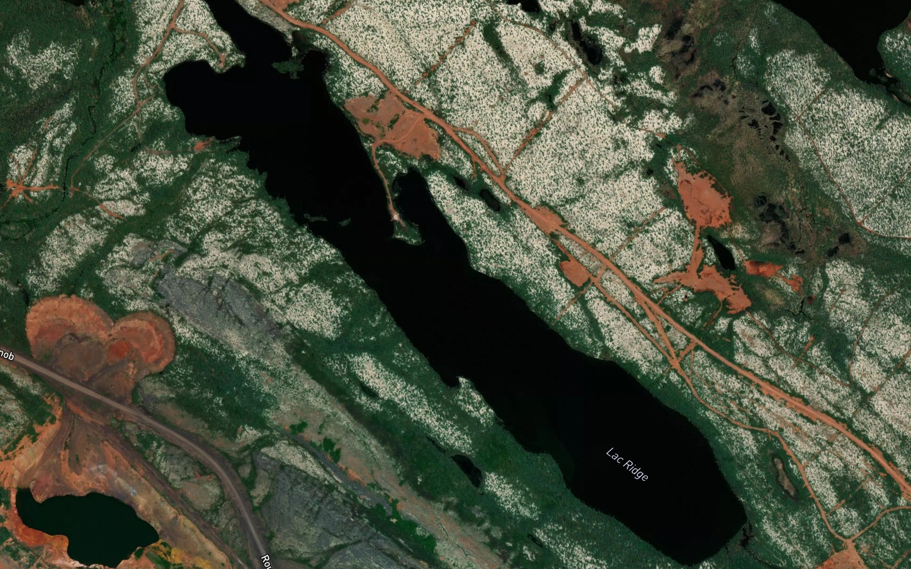 Satellite map of the Lac Ridge