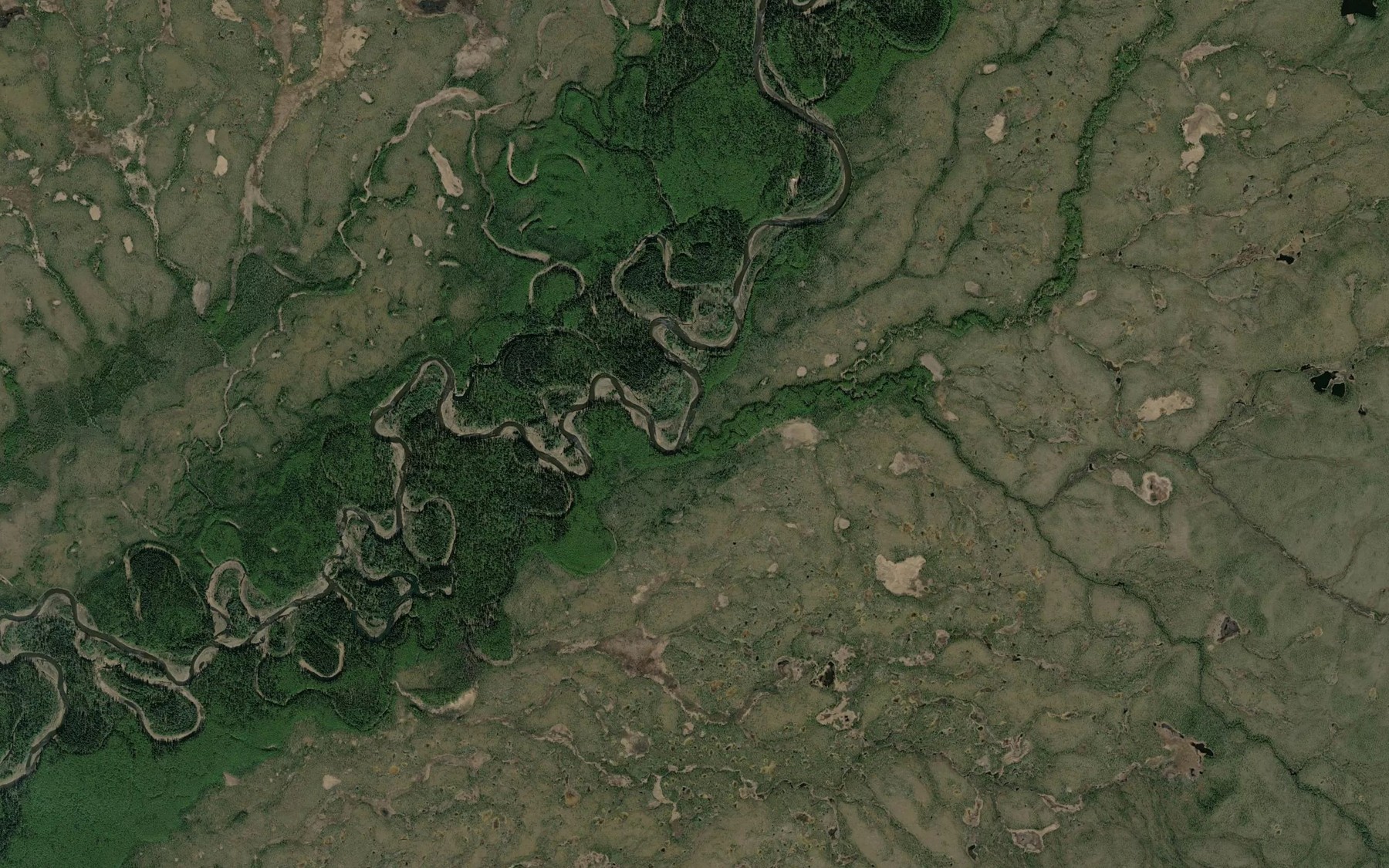 Satellite map of the Ruby Creek