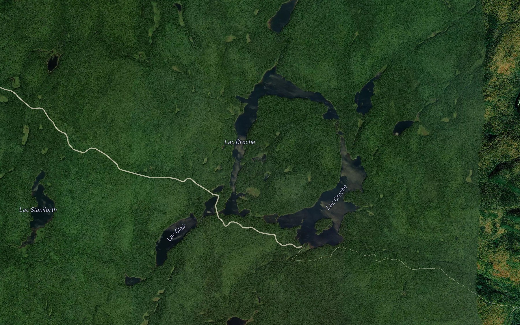 Satellite map of the Etang Sachin