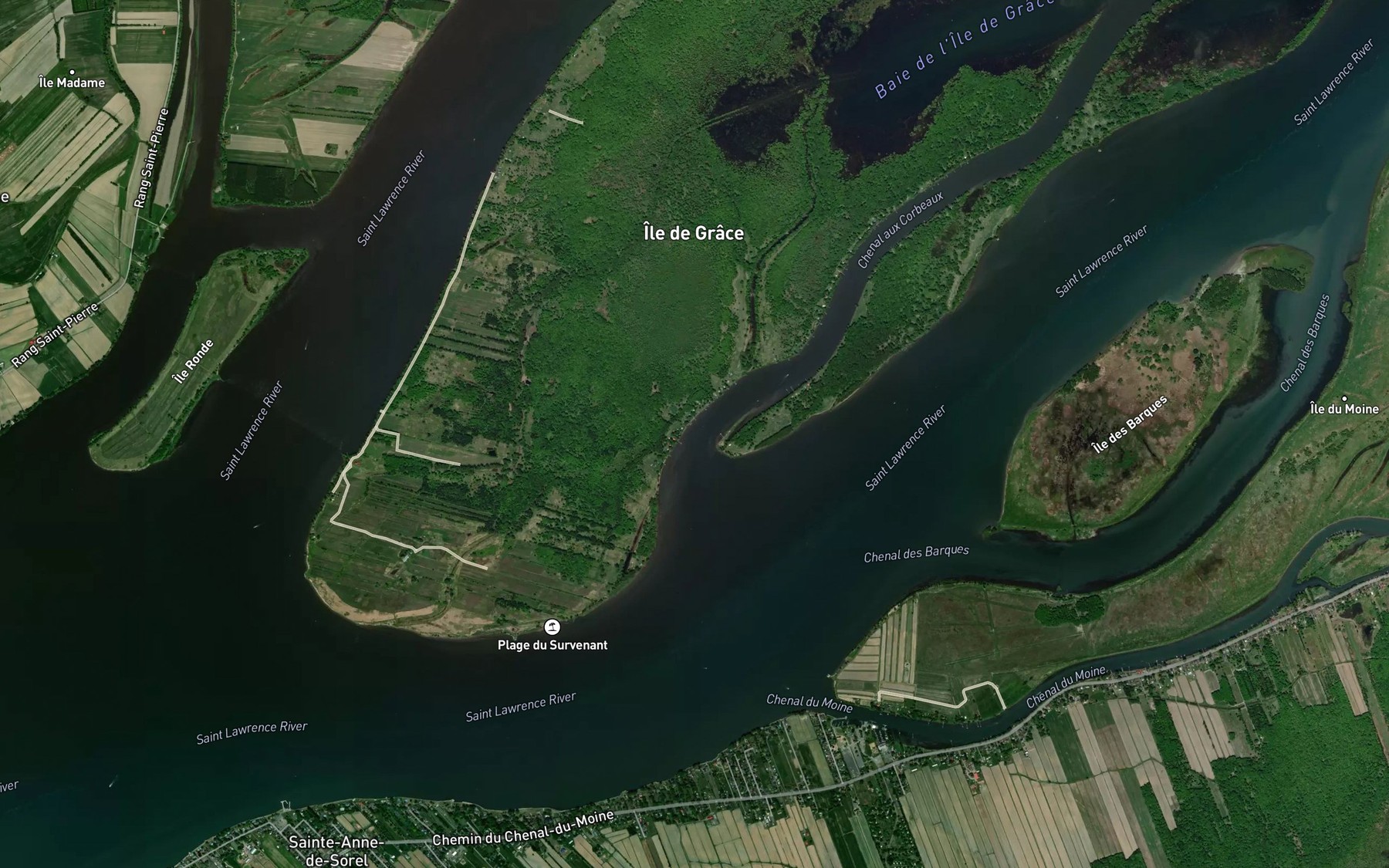 Satellite map of the Ruisseau chez Rock