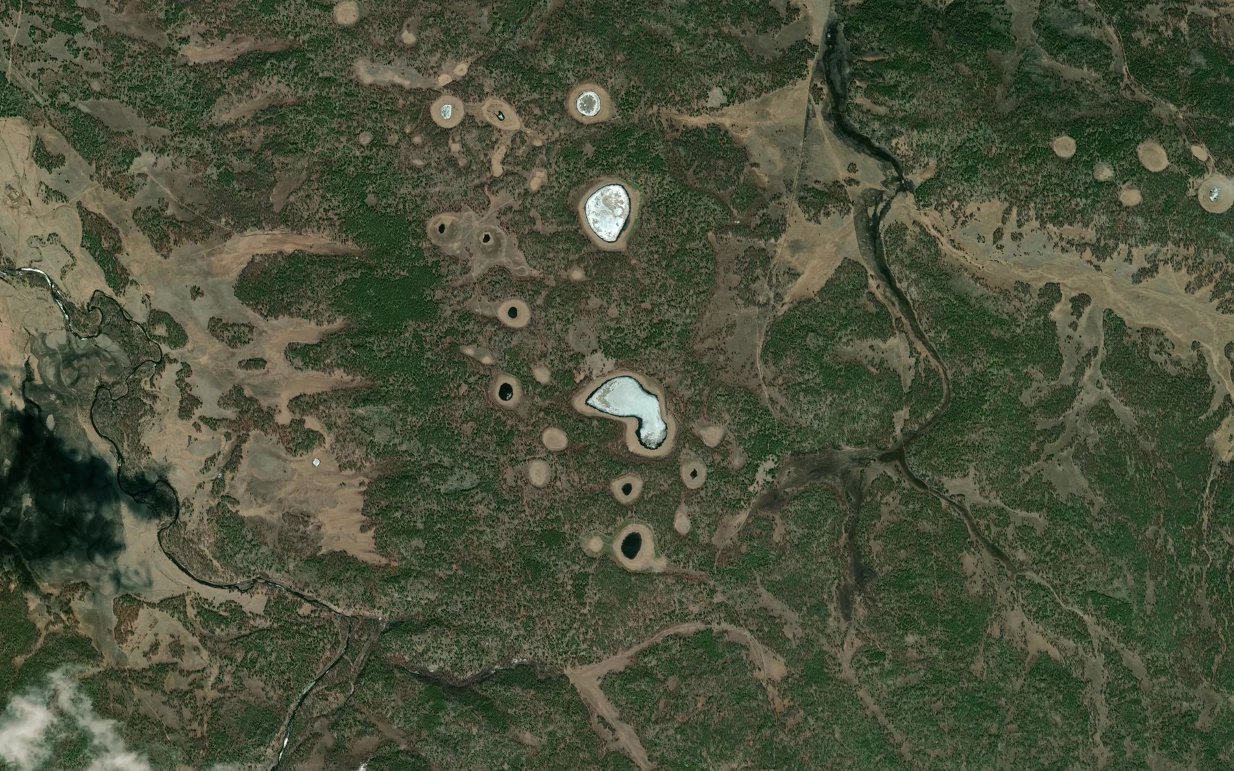 Satellite map of the Olunurskiye Ozera