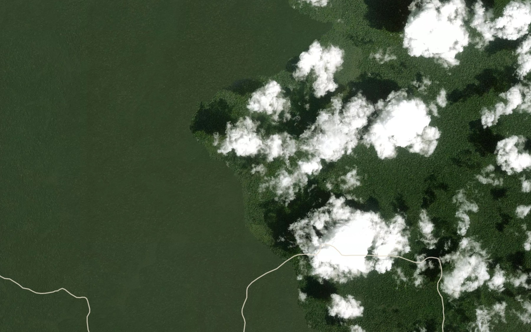 Satellite map of the Abee