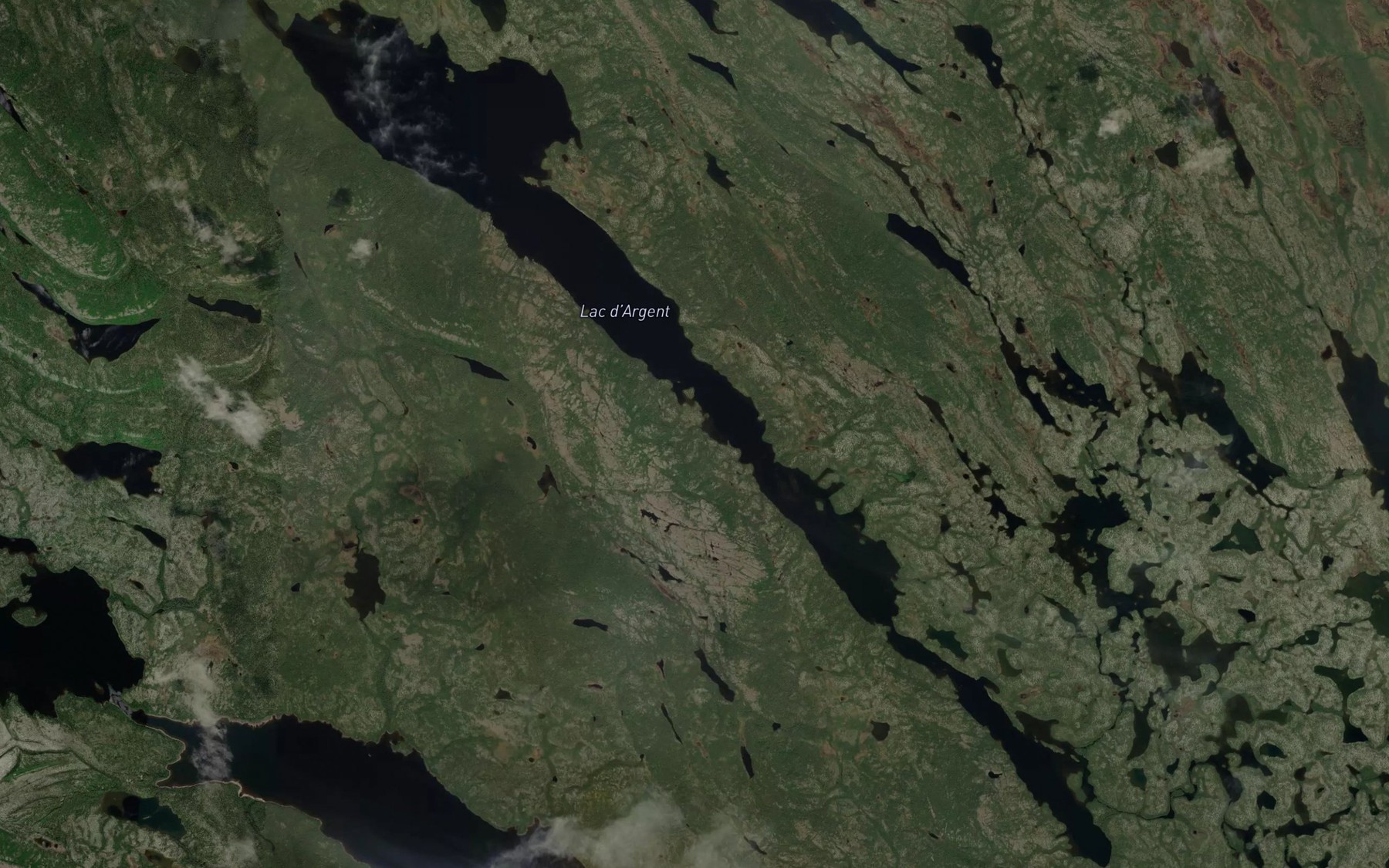Satellite map of the Lac d'Argent