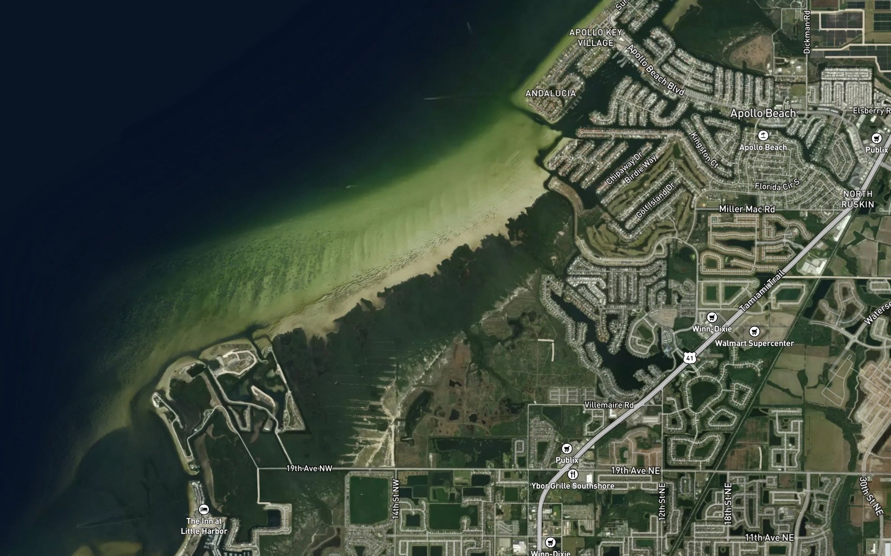 Satellite map of the Wolf Branch