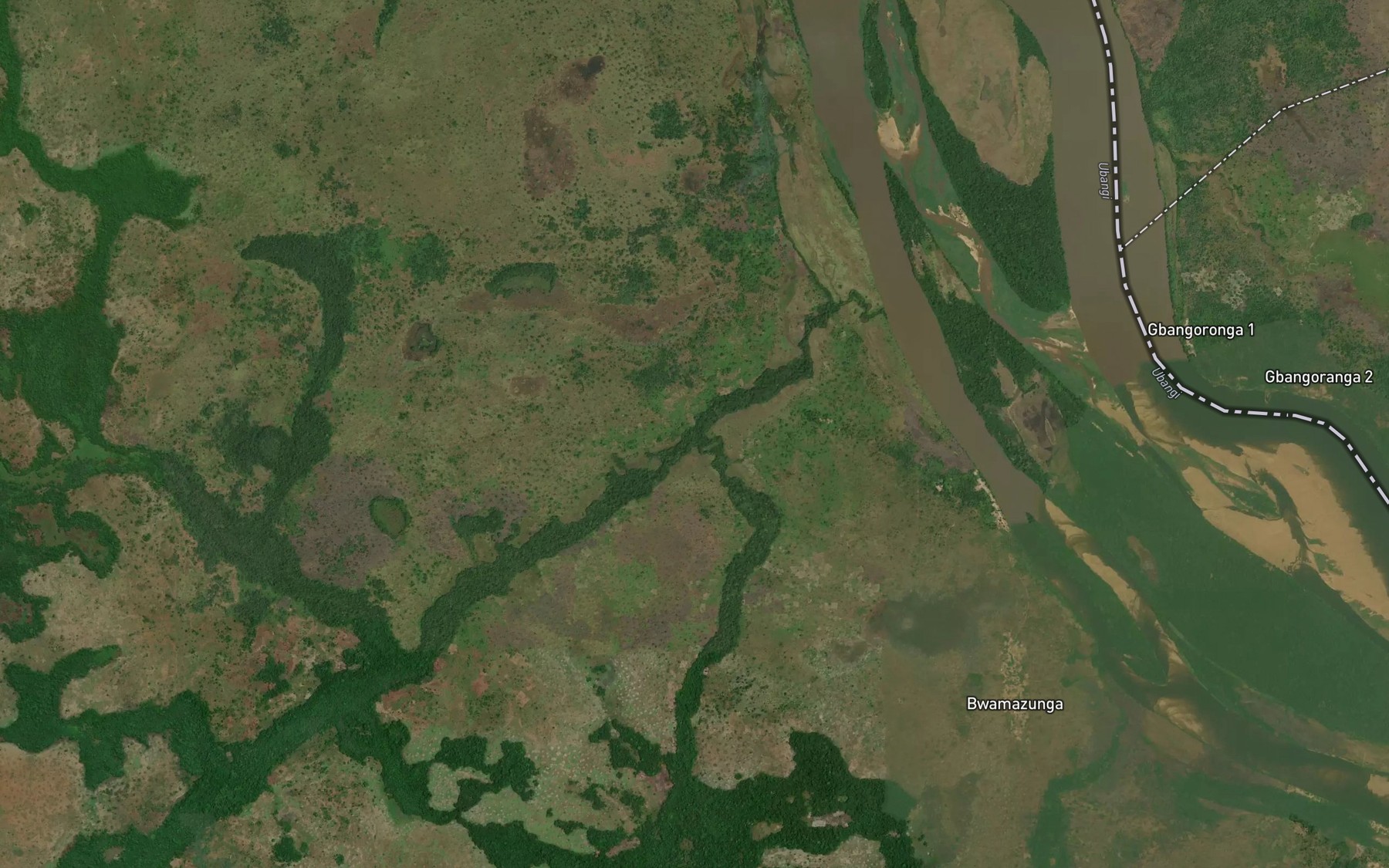Satellite map of the Kombe