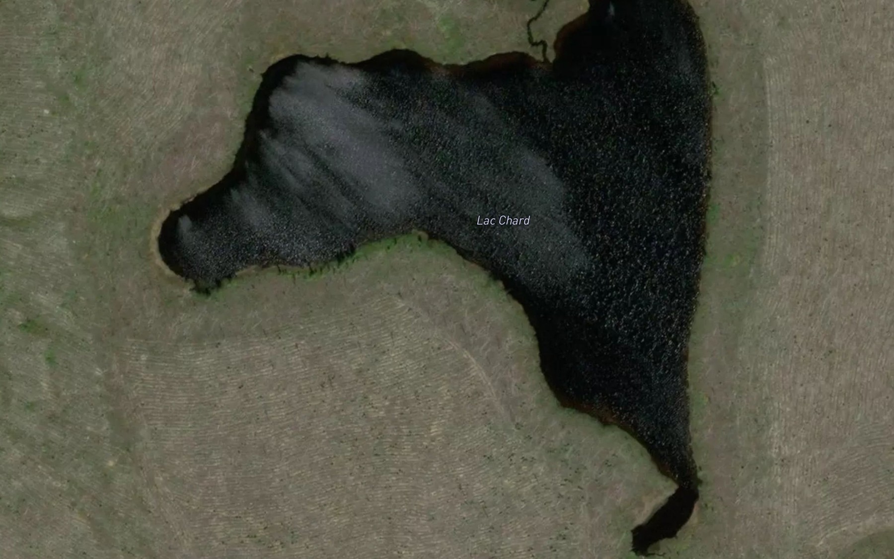 Satellite map of the Lac Chard