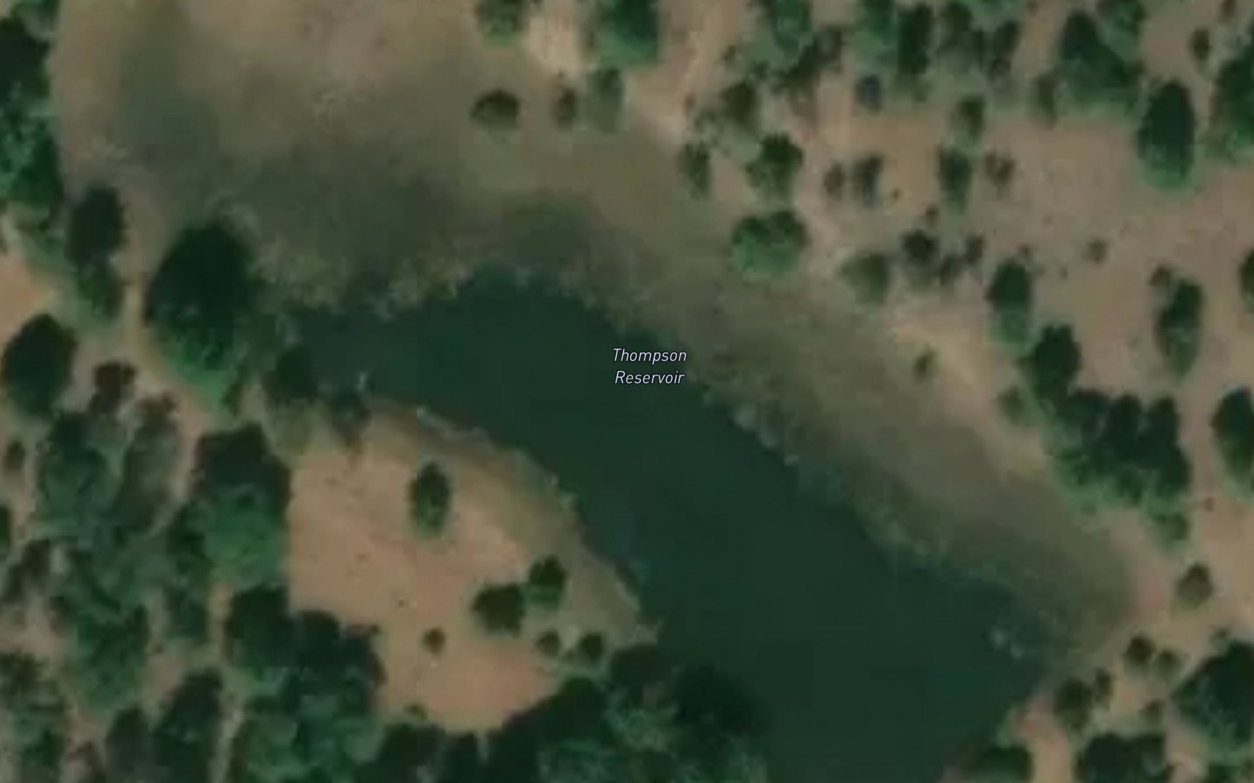 Satellite map of the Thompson Reservoir