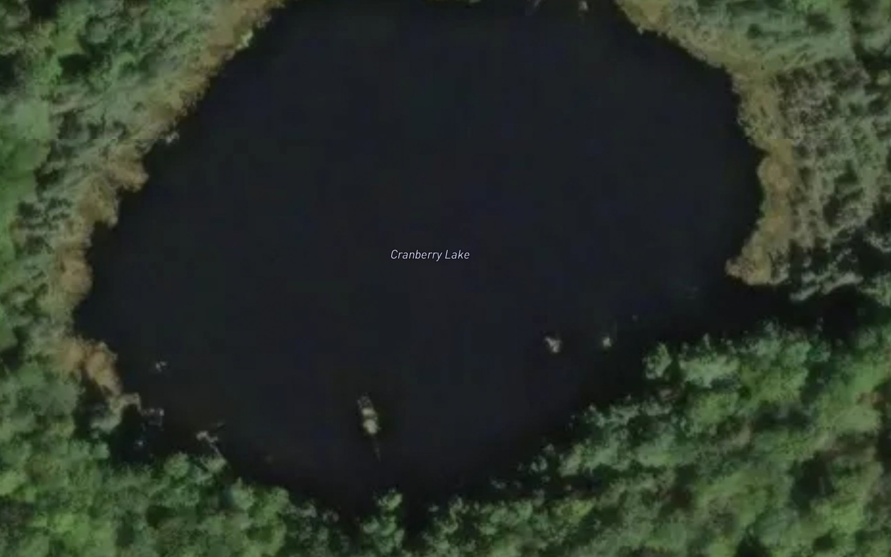 Satellite map of the Cranberry Lake