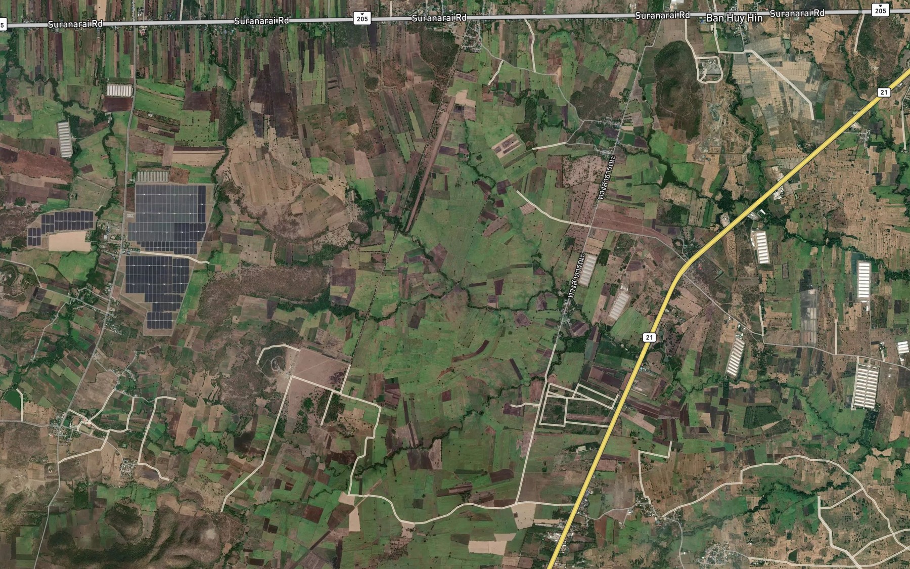 Satellite map of the Nam Fai Huai Hin
