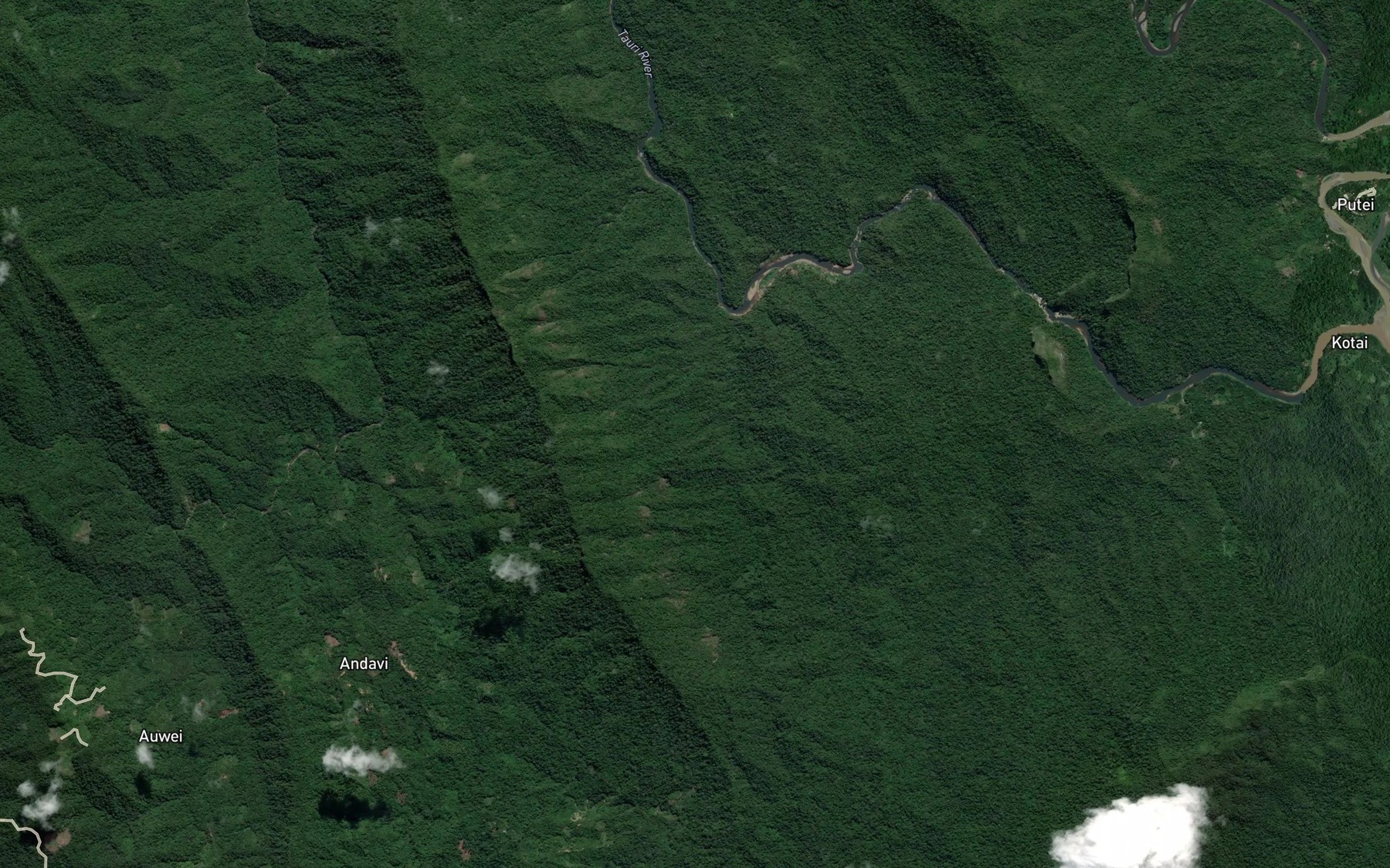 Satellite map of the Dala Creek