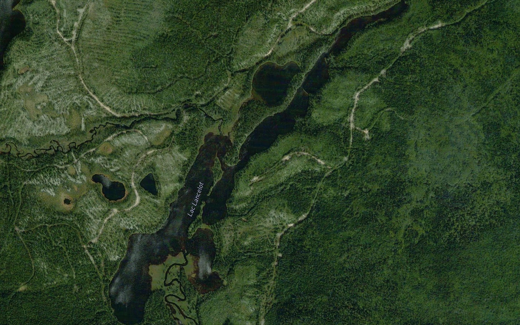 Satellite map of the Lac Lancelot