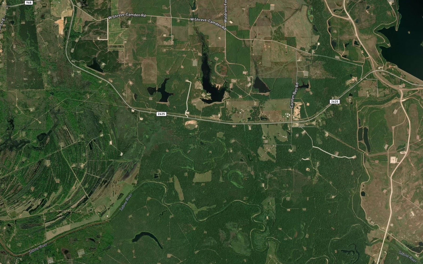Satellite map of the Hardin Creek