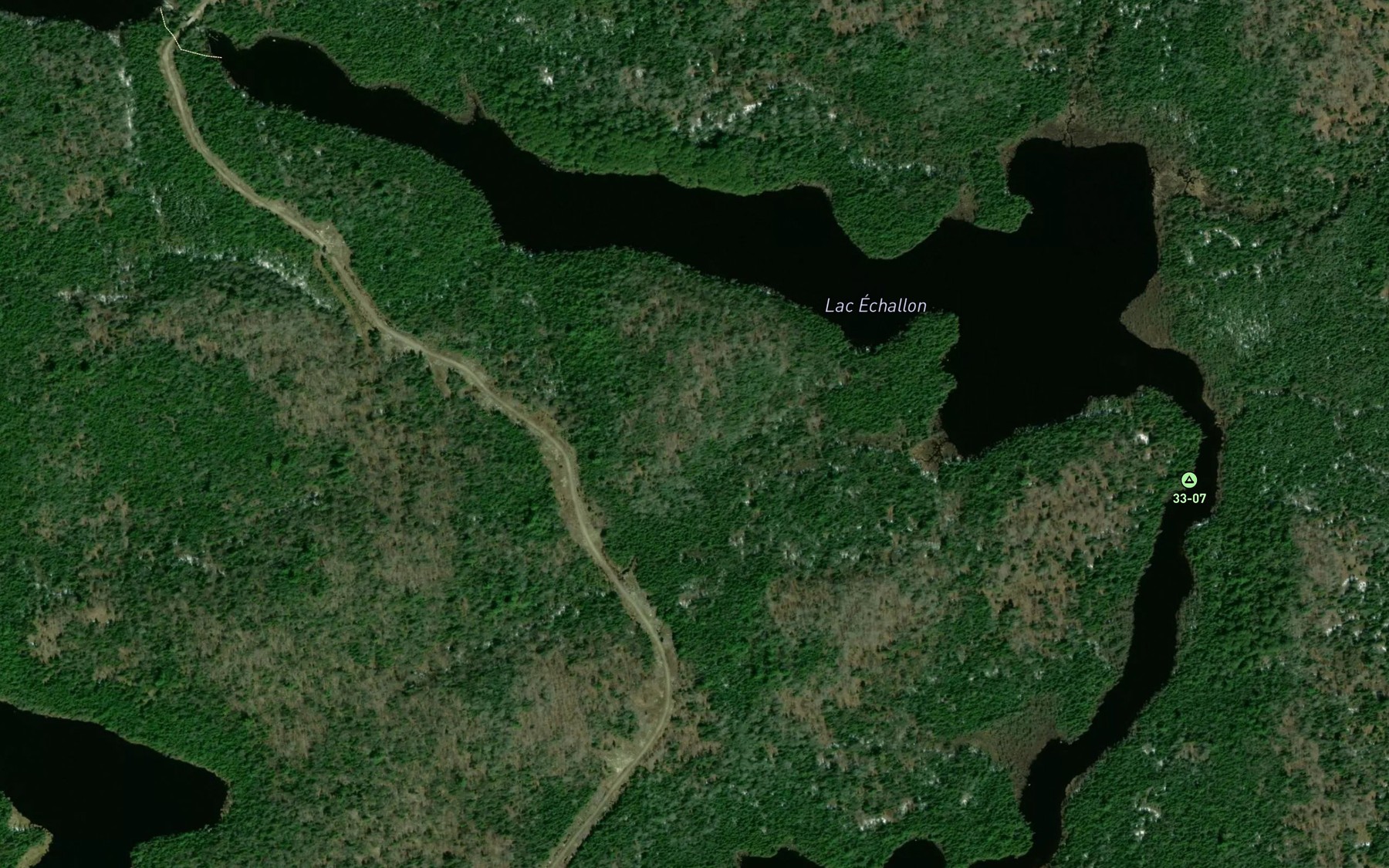 Satellite map of the Lac Echallon