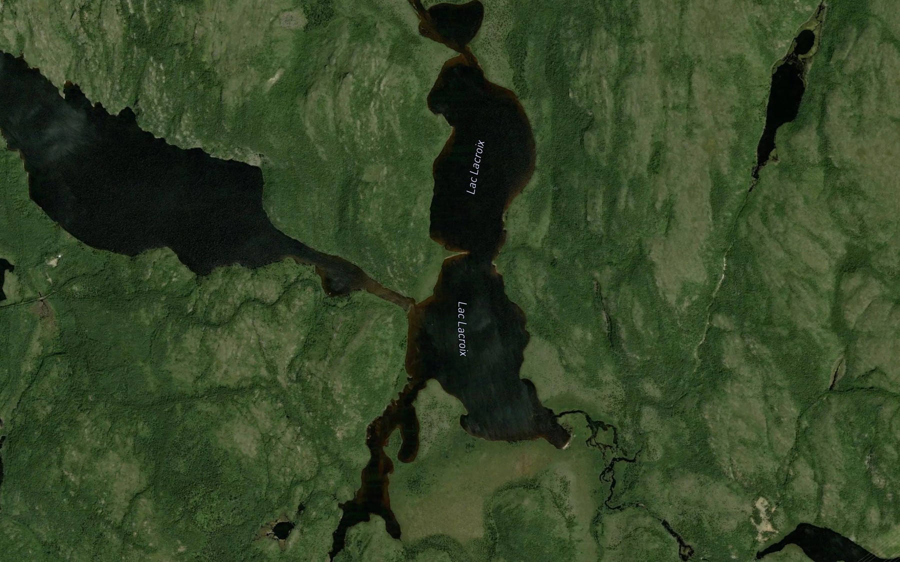 Satellite map of the Lac Lacroix