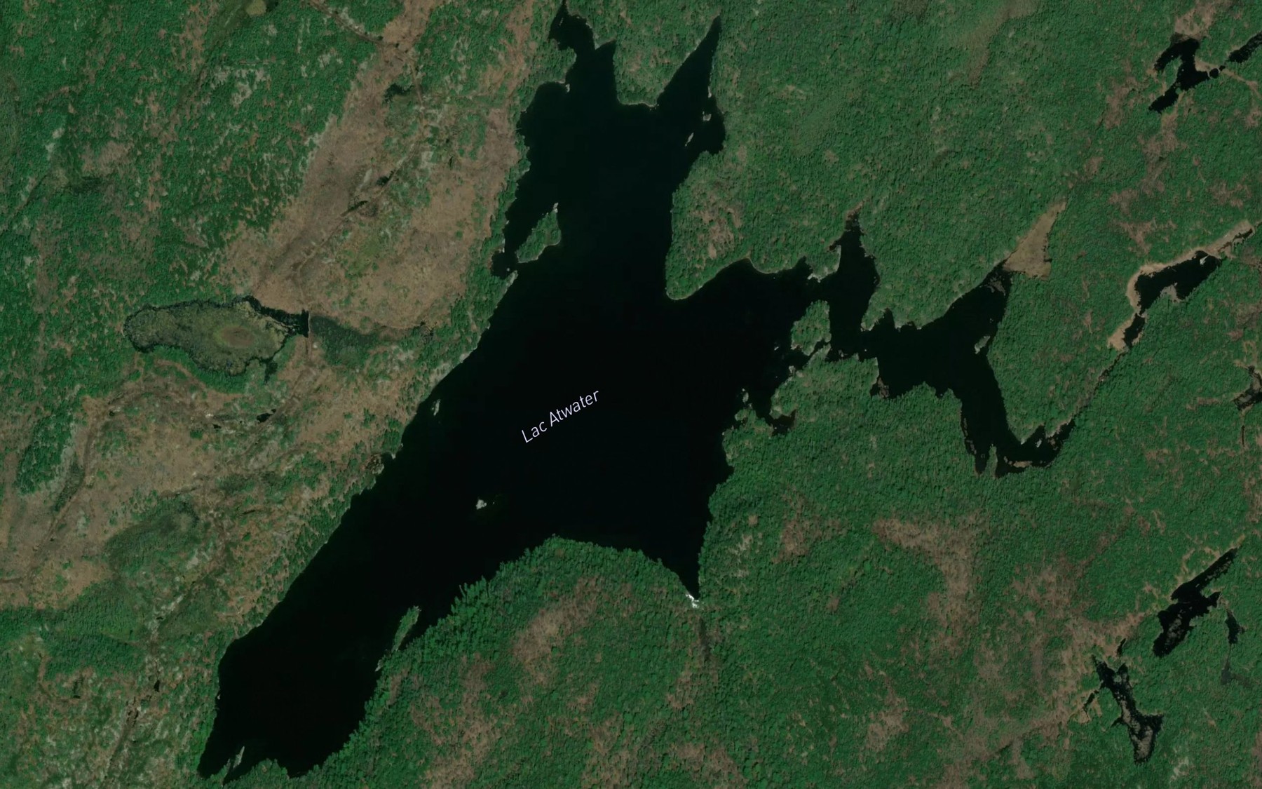 Satellite map of the Lac Atwater