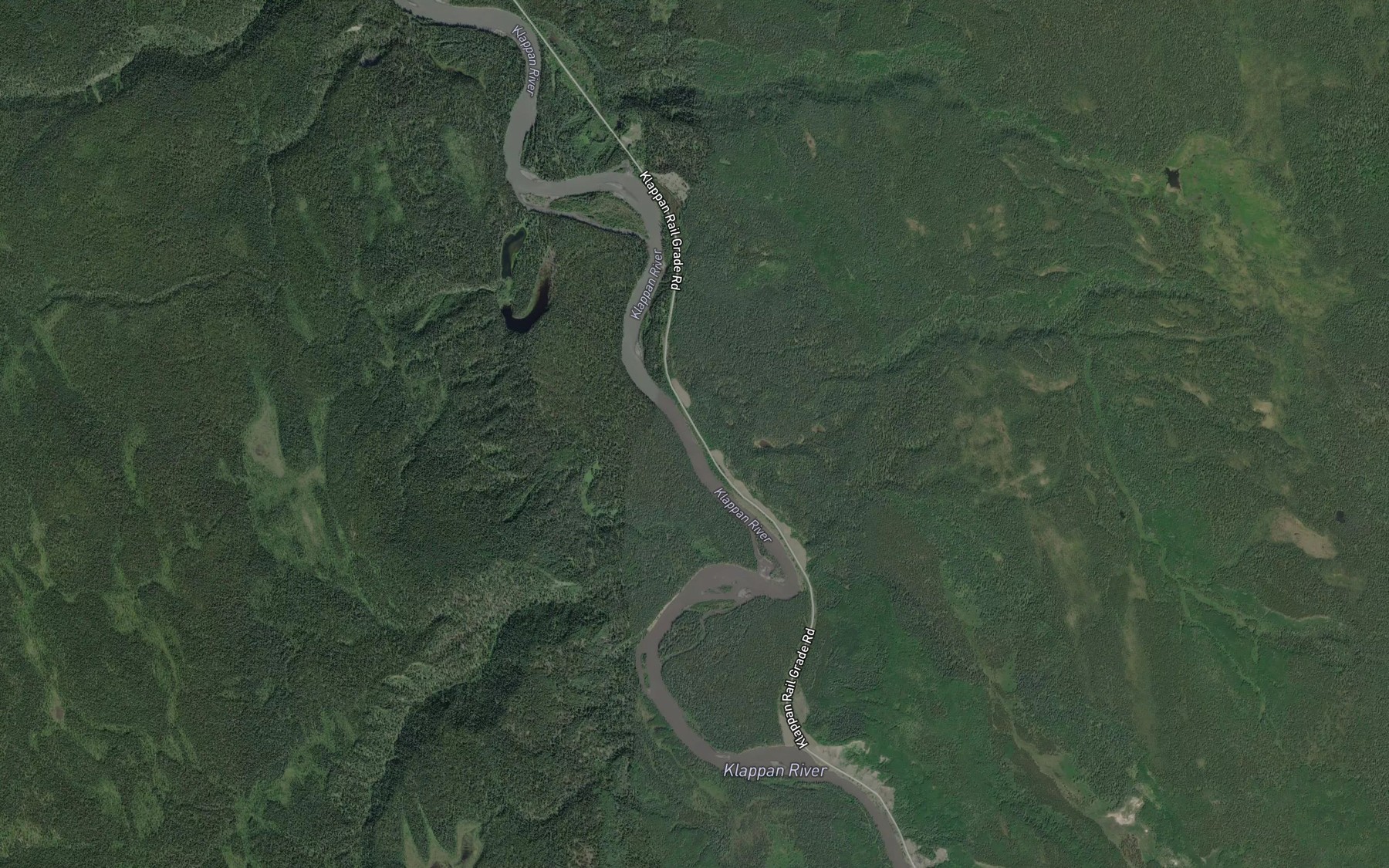 Satellite map of the Tsanadto Creek