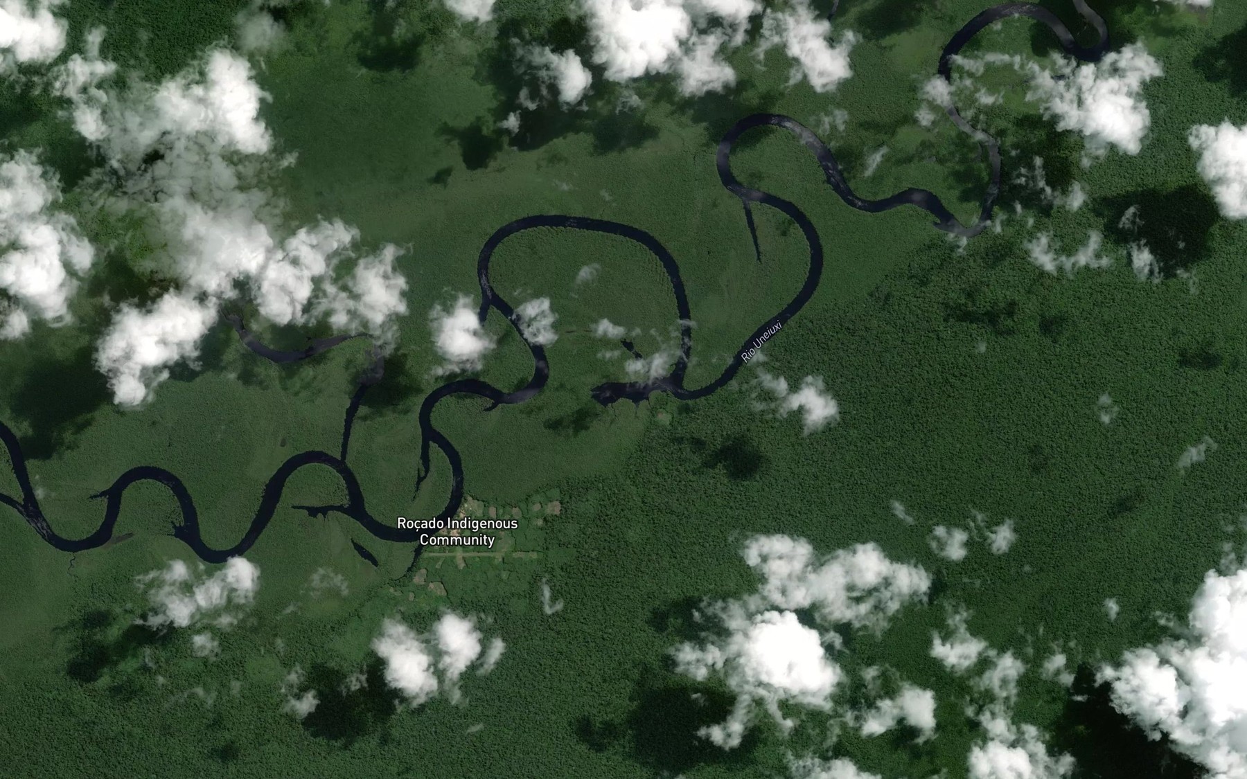 Satellite map of the Lago Ariata