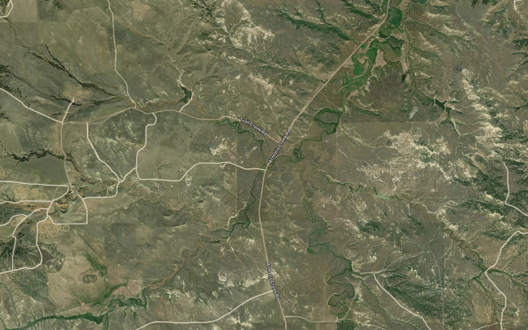 Satellite map of the North Fork Trail Creek